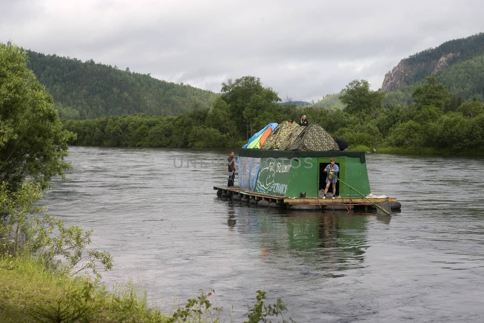 Summer. Travel on the river.