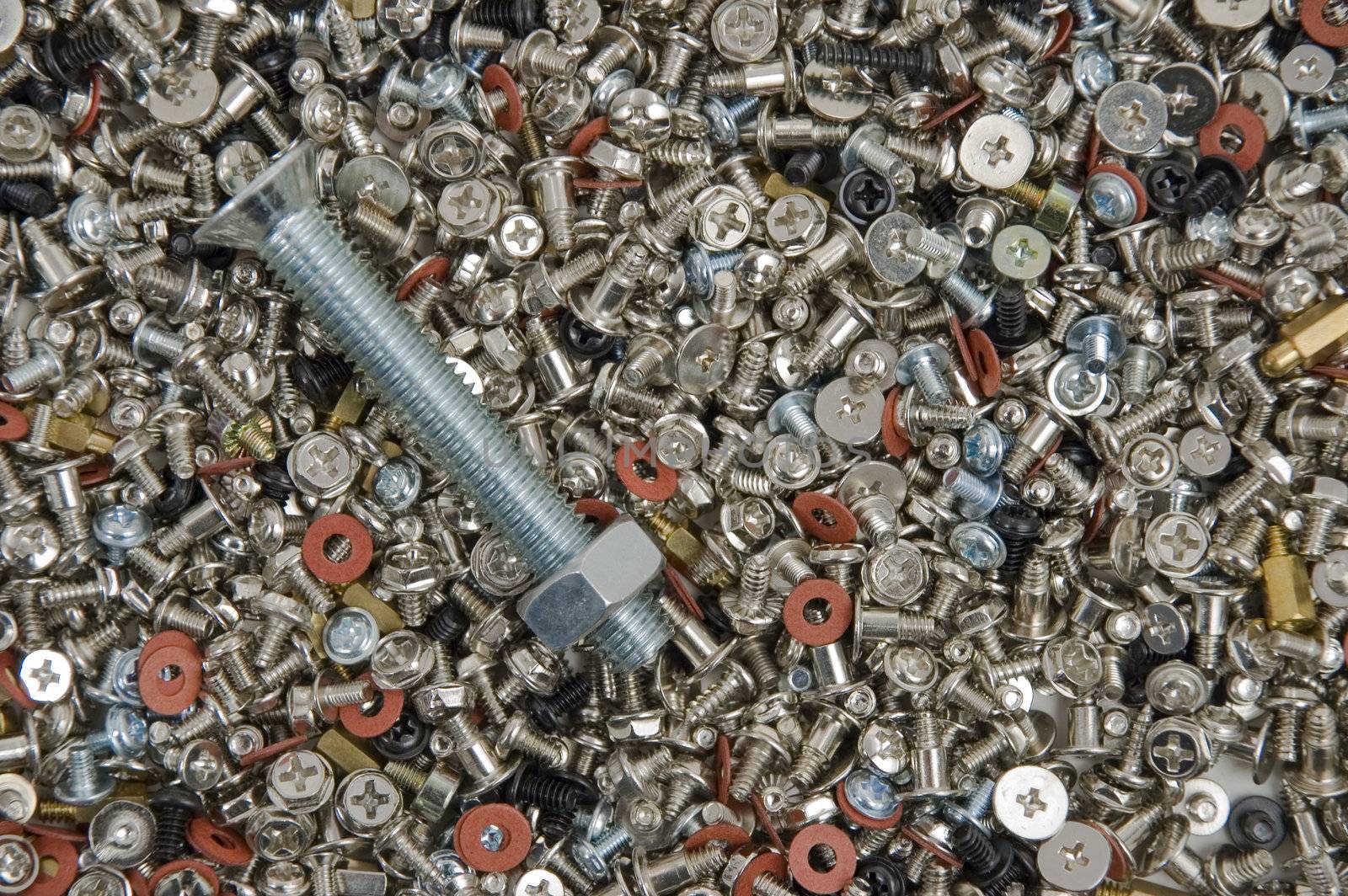 Fine, colour bolts and nuts in all frame.