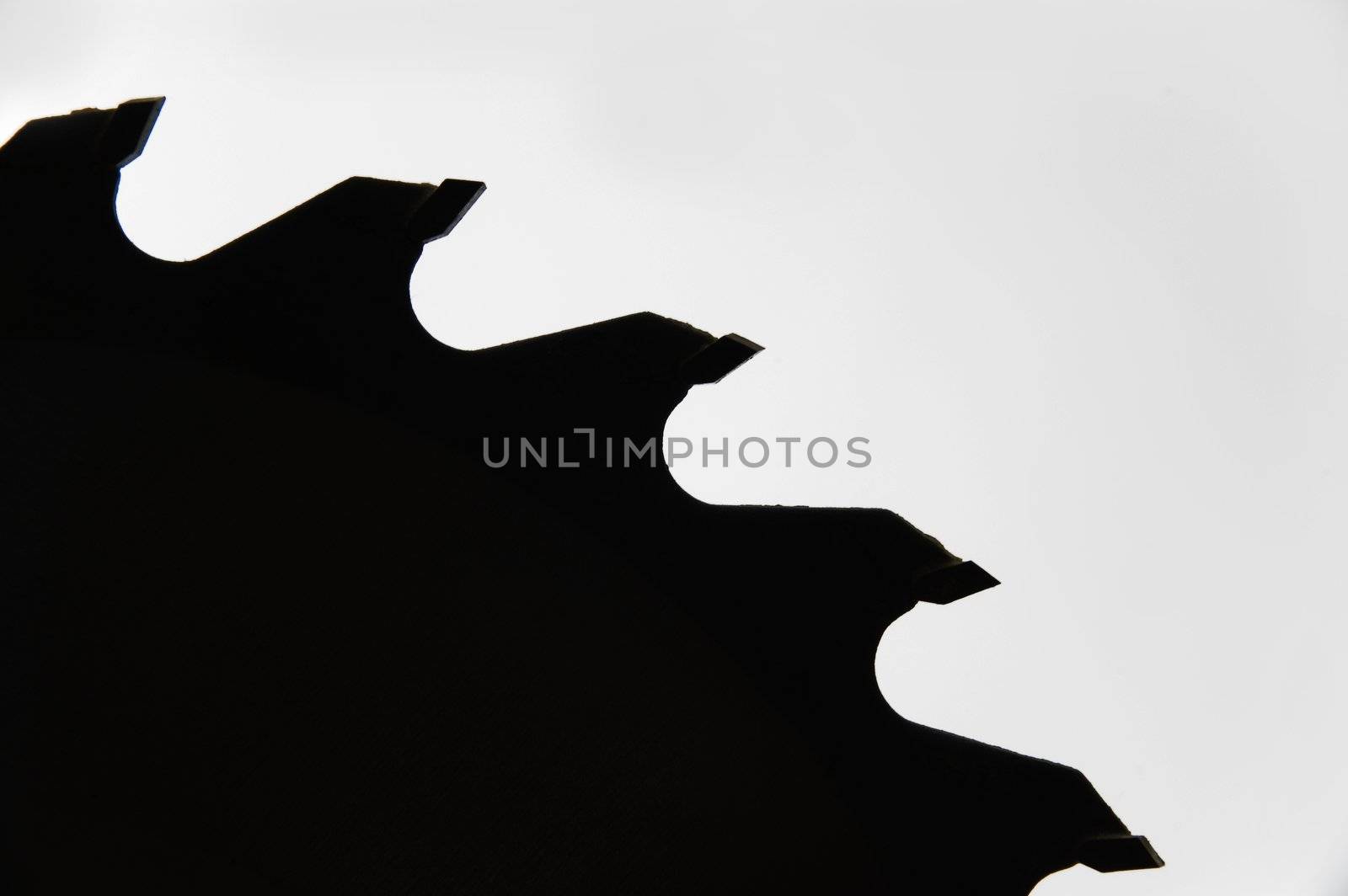 Circular saw blade isolated over a white background