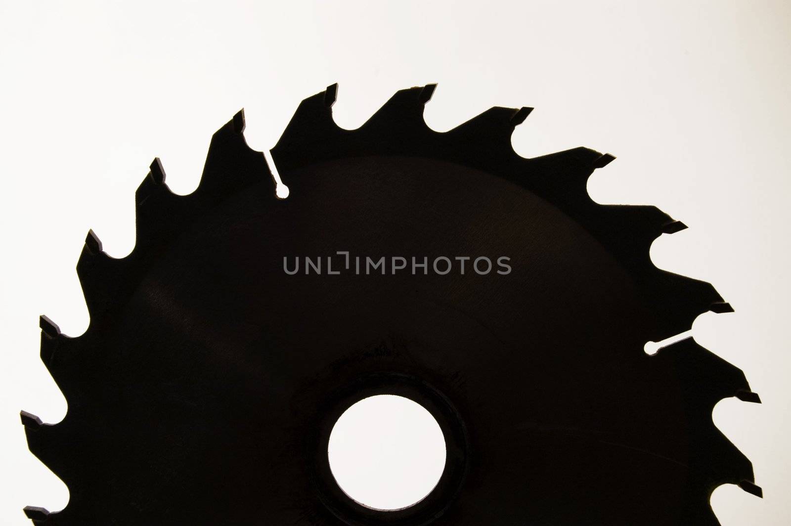Circular saw blade isolated over a white background
