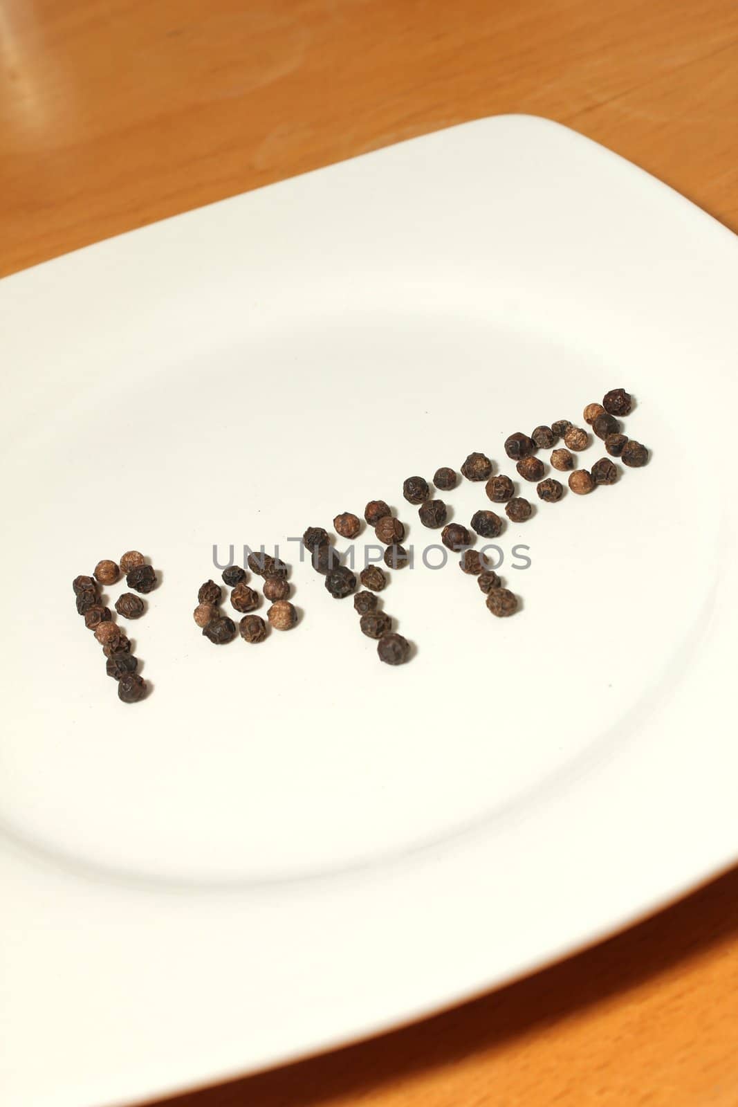 pepper text on a plate by Teka77