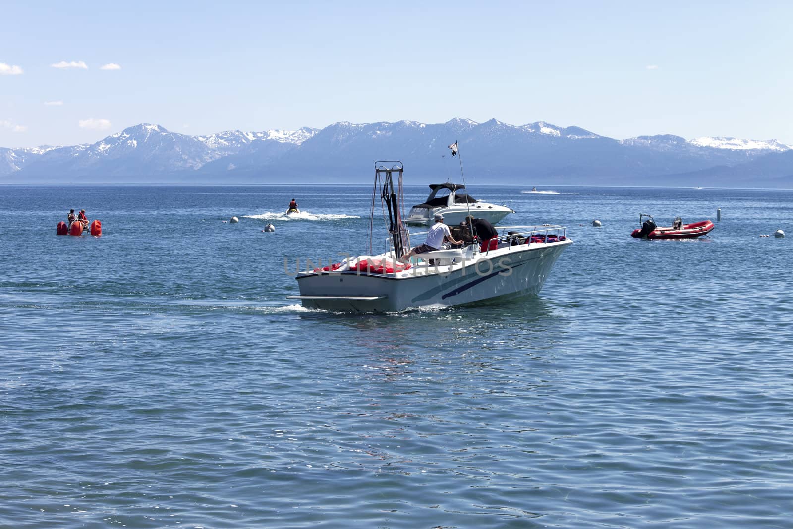 Activity and leisure on Lake Tahoe, California.