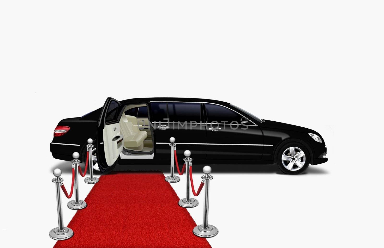 black limo and red carpet by razihusin