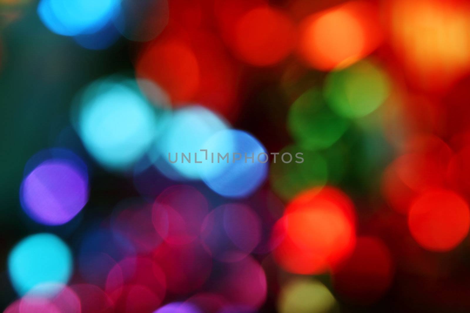 Blurry pattern of colorful decoration lights