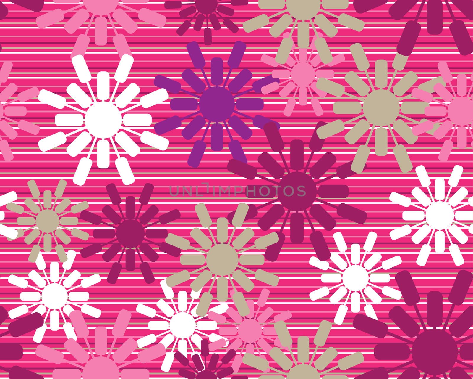 colored and modern Retro floral seamless background.