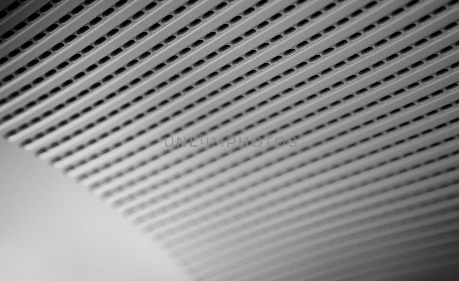 Close-up photo of the gray mesh texture