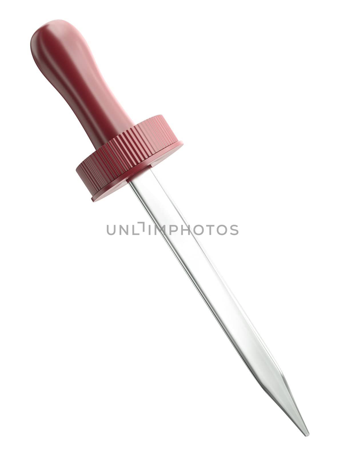 Eyedropper isolated on white background. 3D render.