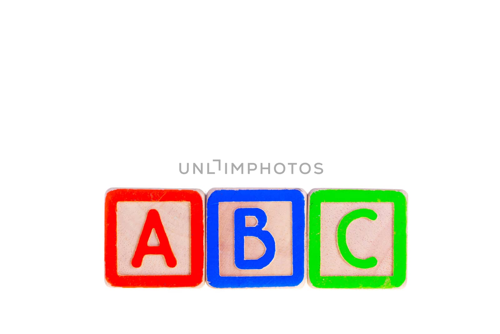 abc blocks isolated on white background