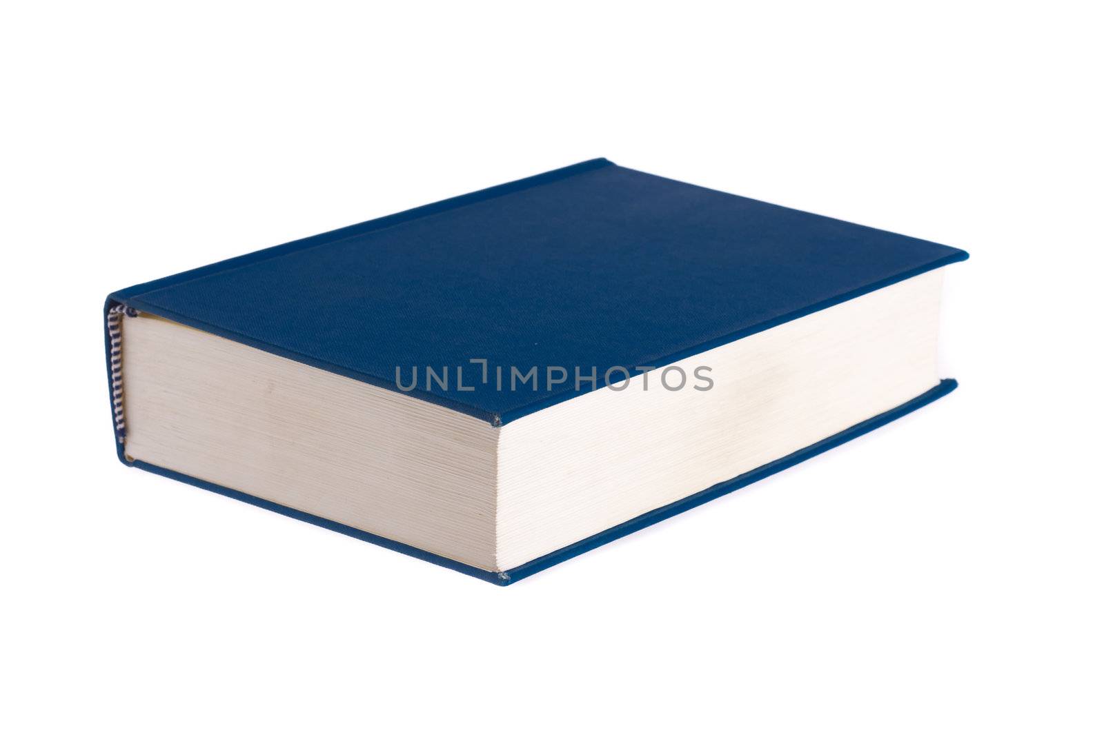 Blue book isolated on white background