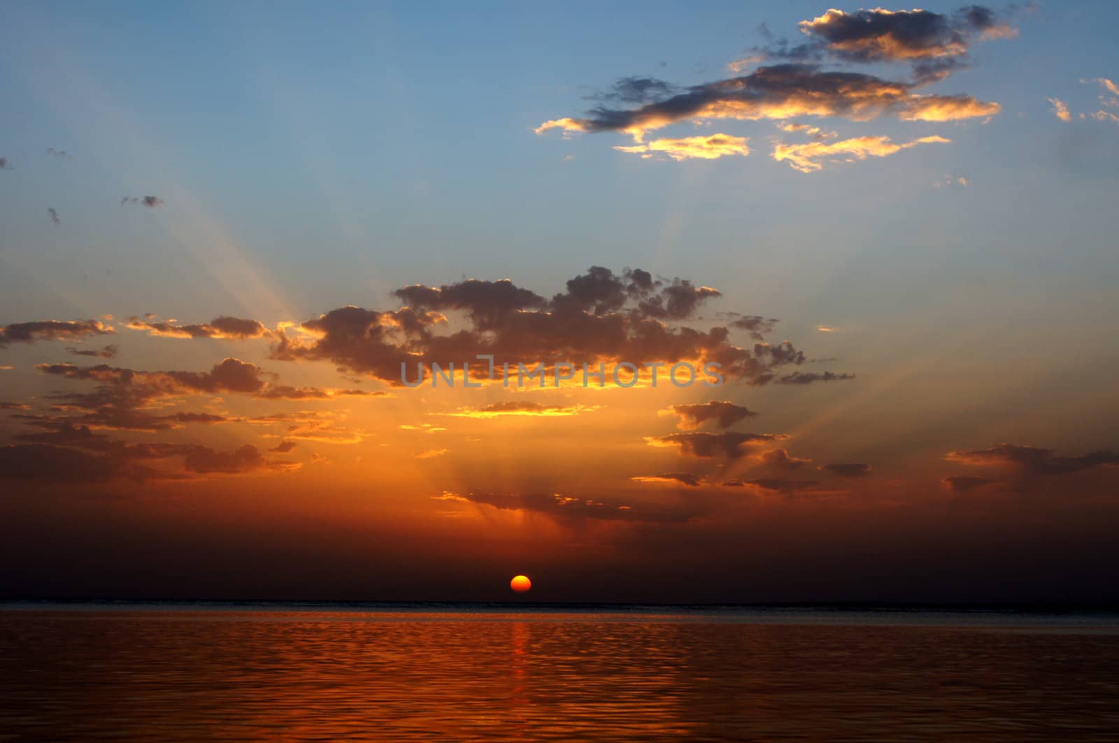 Sunrising over the Red sea in Egypt            