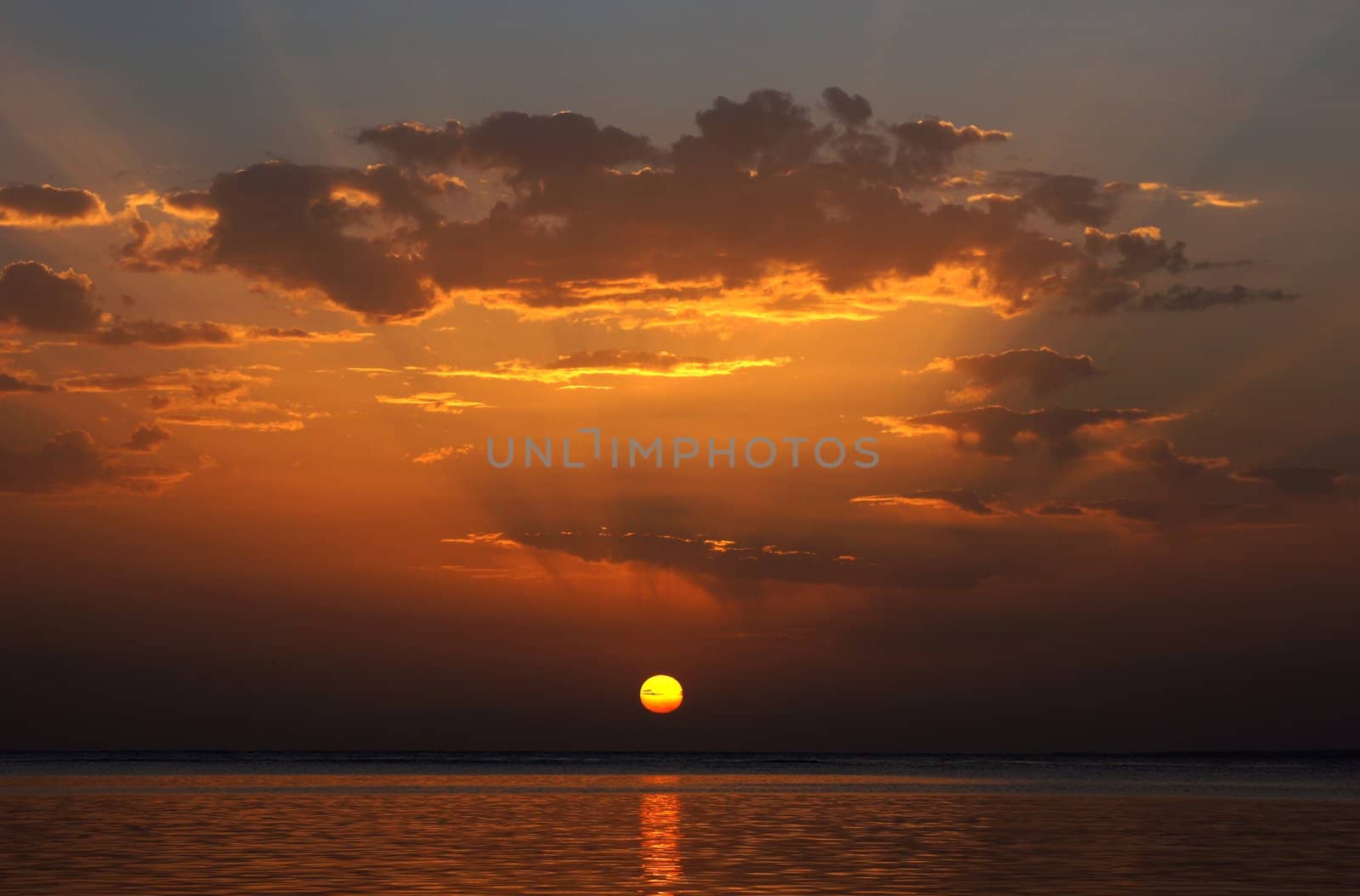 Sunrising over the Red sea in Egypt