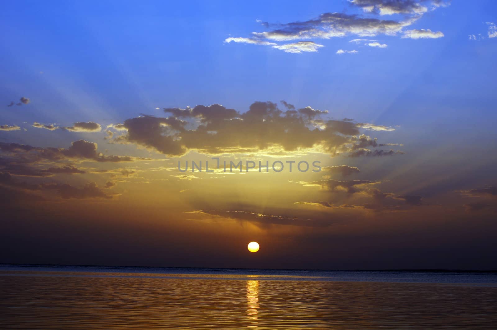 Sunrise over the Red sea in Egypt                 