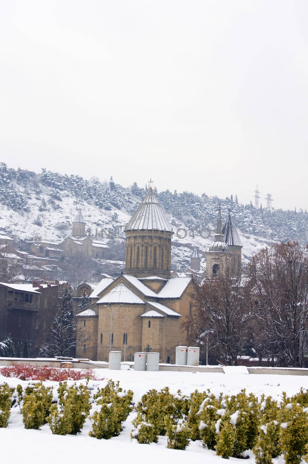 Churches and domes of Tbilisi, view to historical part of the capital of Republic of Georgia by Elet