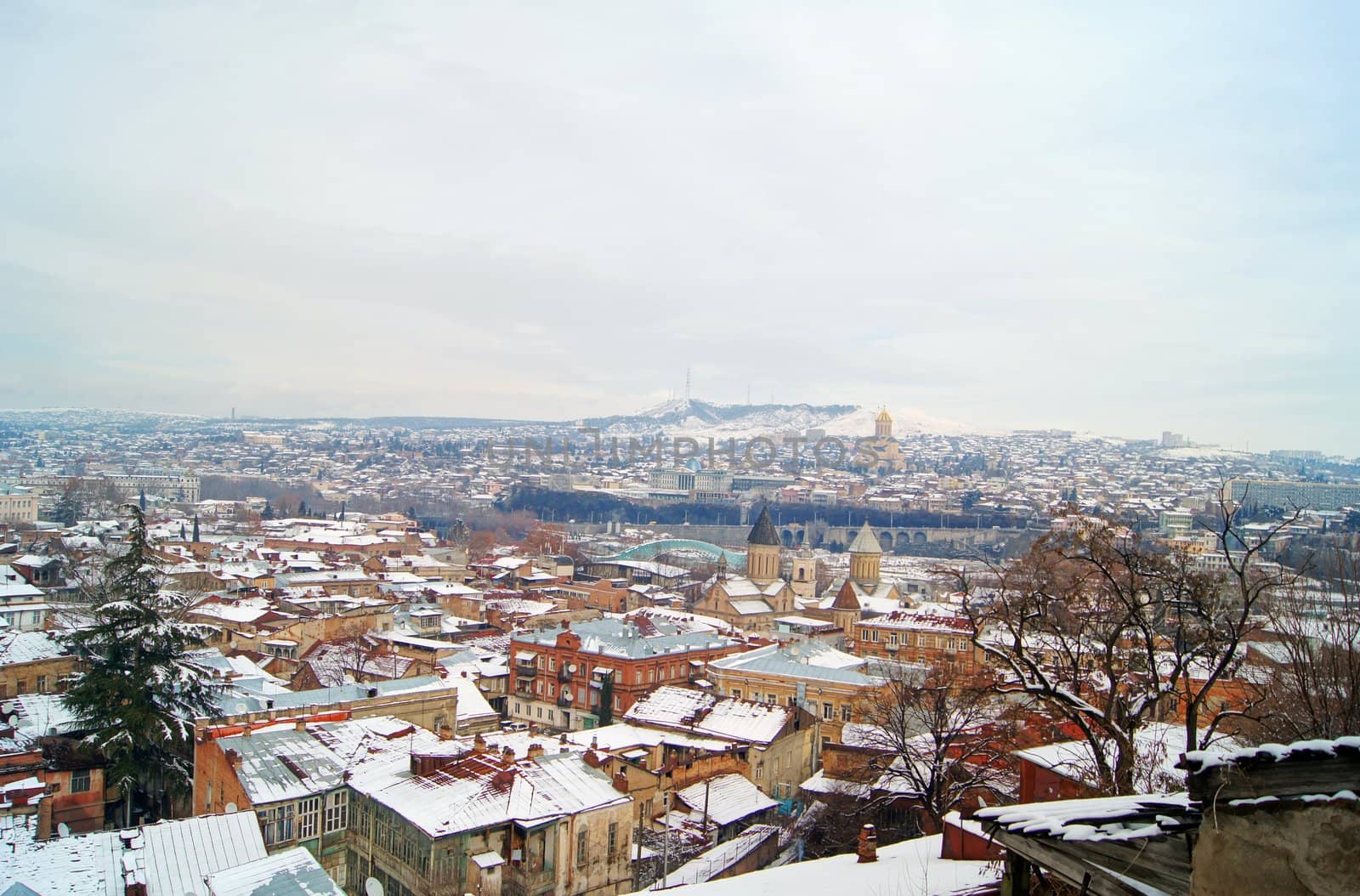 View of traditional narrow streets of Old Tbilisi, Republic of Georgia by Elet