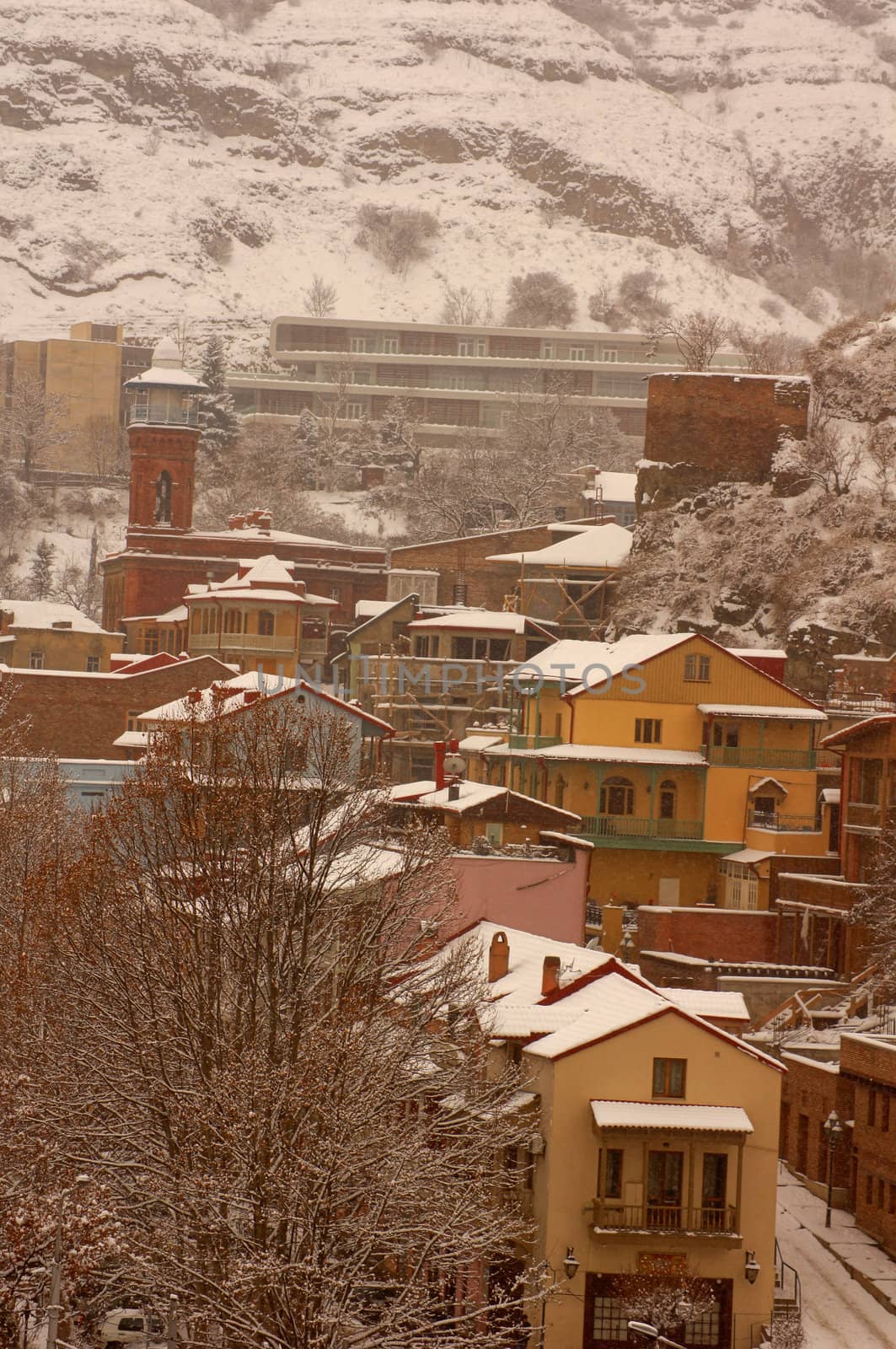 Old Tbilisi under the snow, Georgia      