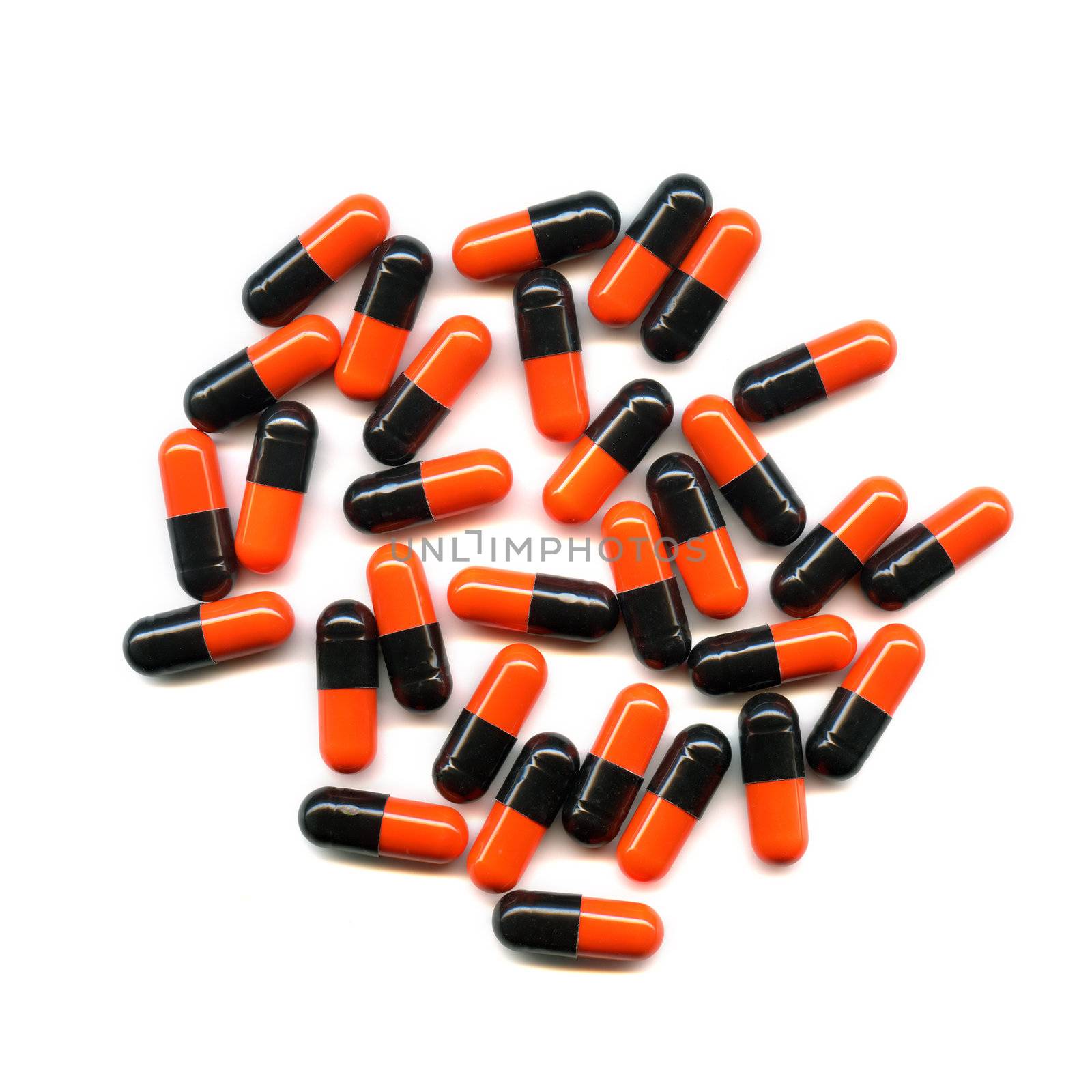 Pills over white background by Goodday