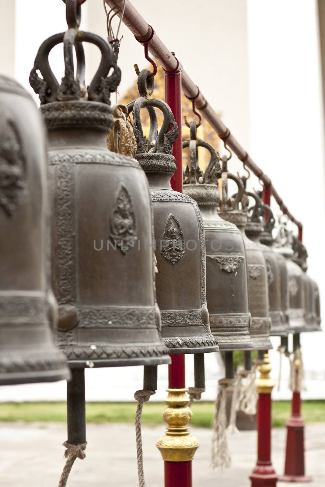 thai bell, created at the temple in Thailand for tapping.