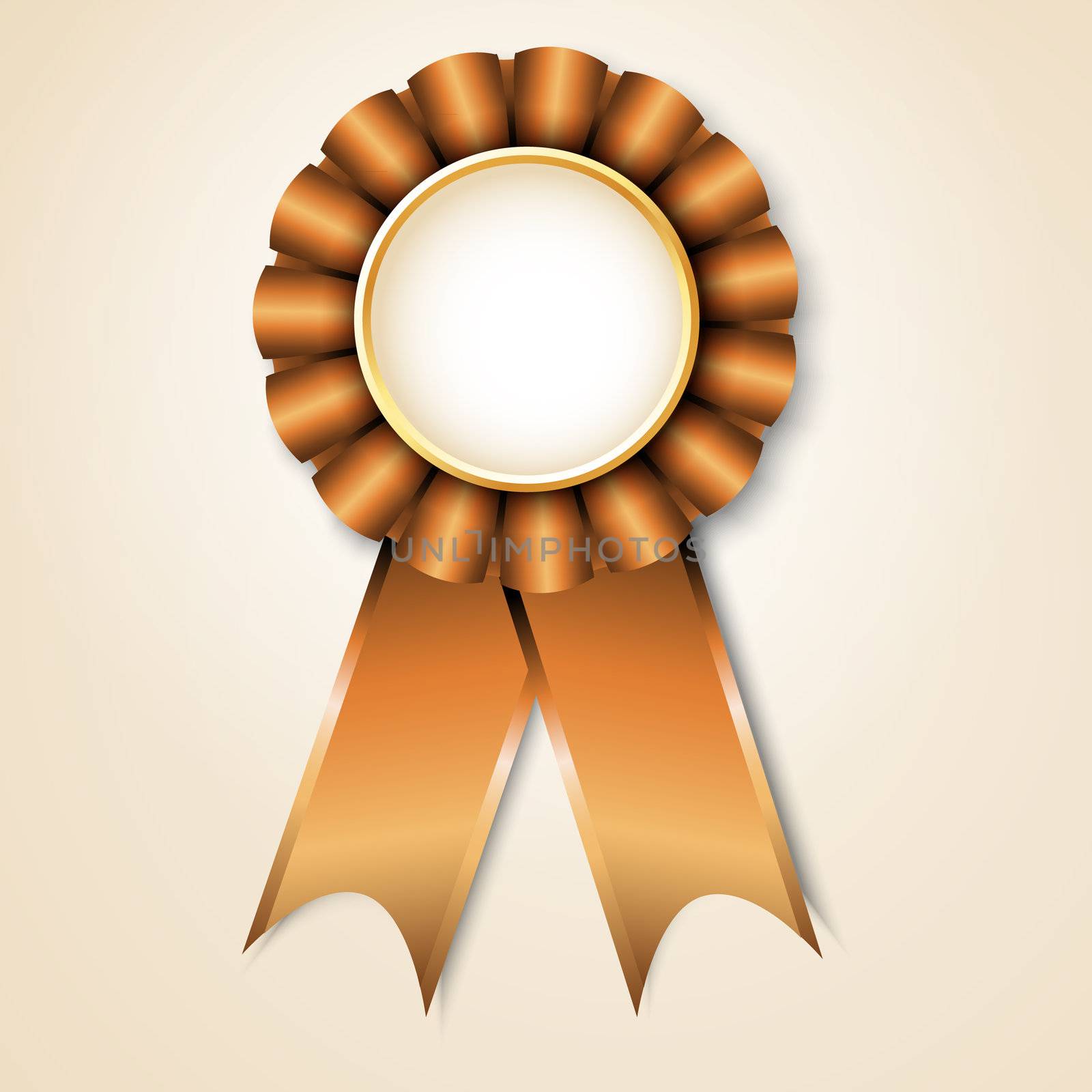 Brown vecor prize ribbon