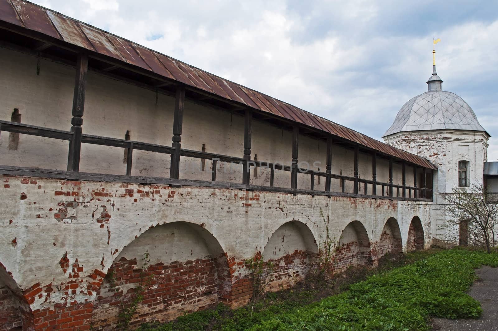 The inner wall Goritsky monastery, Pereslavl, (Golden Ring of Russia)