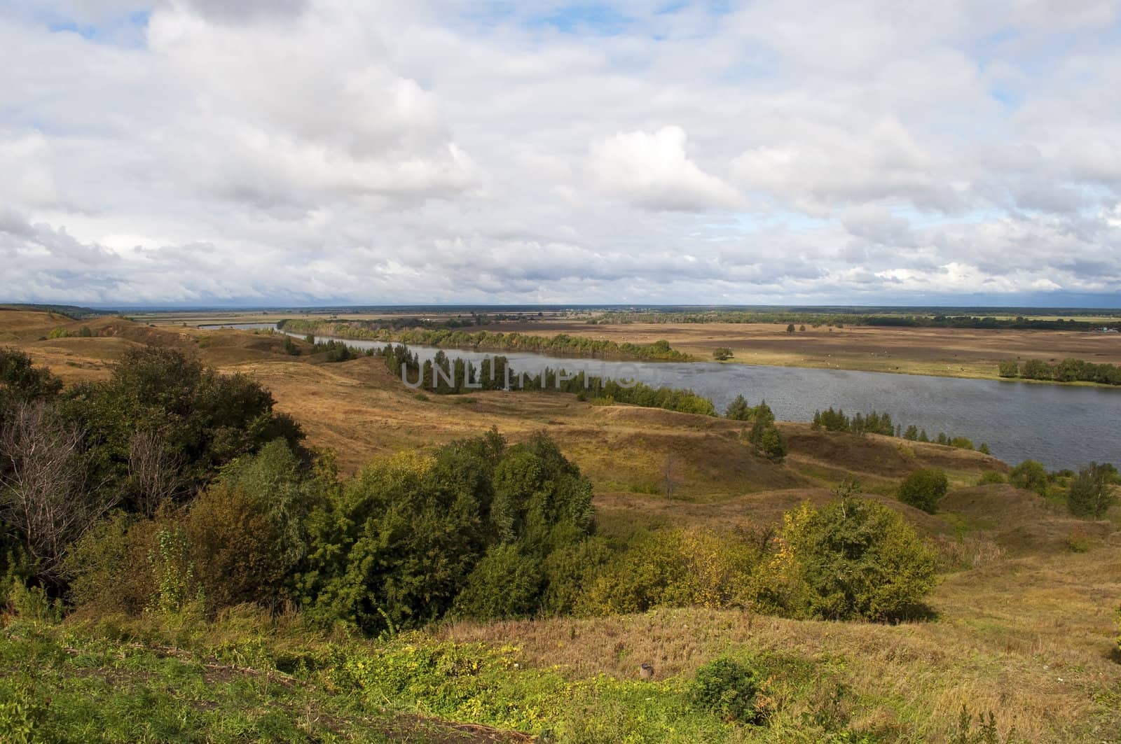 Oka River near the village of Konstantinovo, Ryazan region, Russia (the home of russian poet Sergei Esenin)