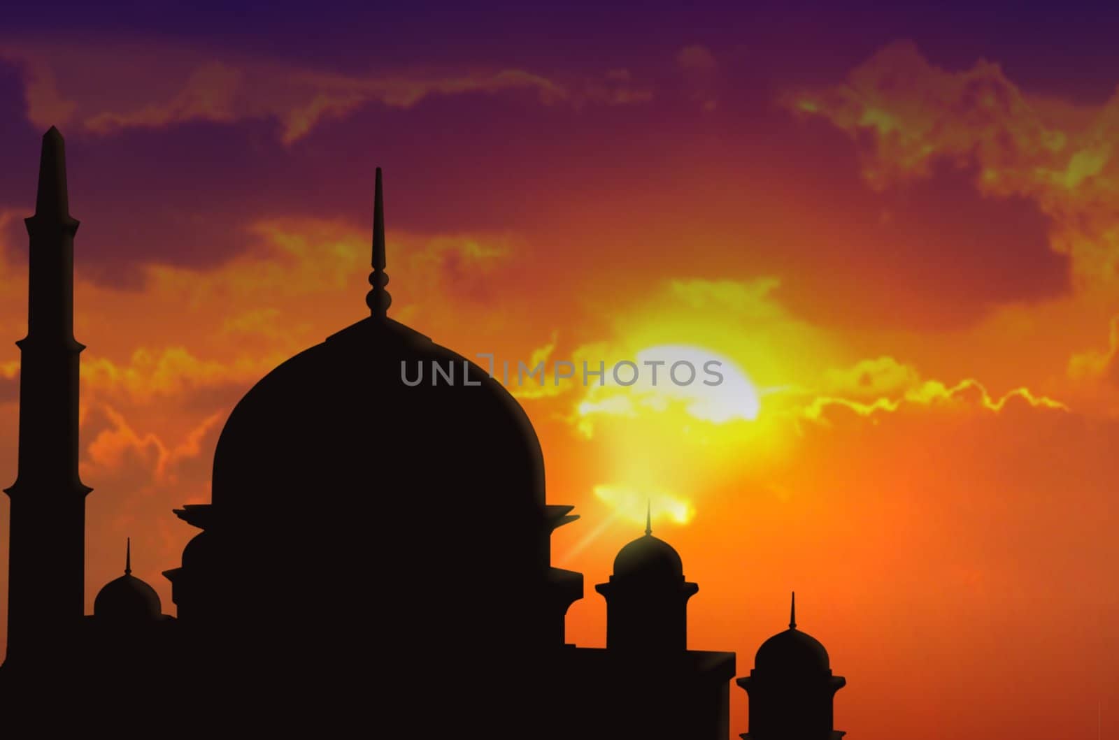 Mosque at dusk by razihusin