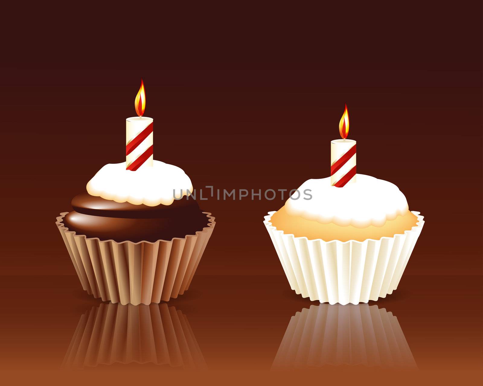 Birthday cupcake Greeting card