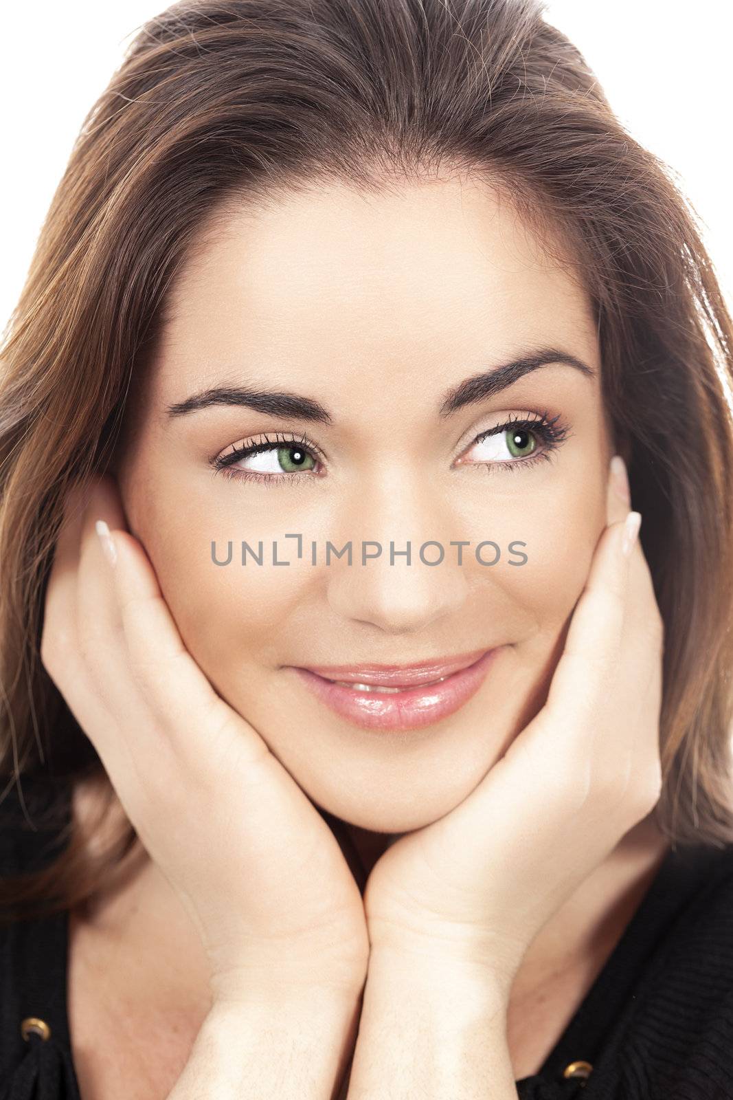 Glamour portrait of beautiful woman 