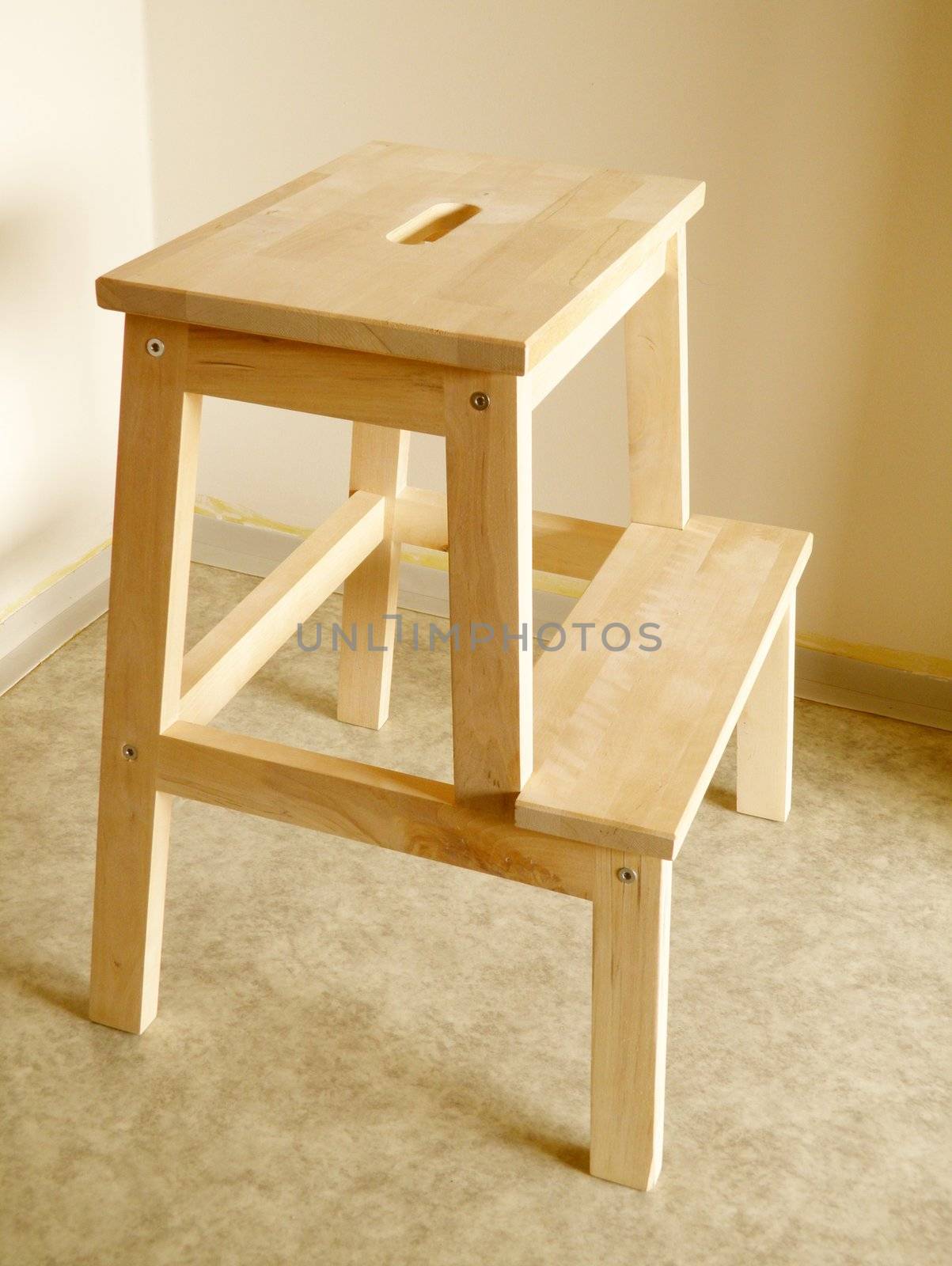 beech wood board step stool