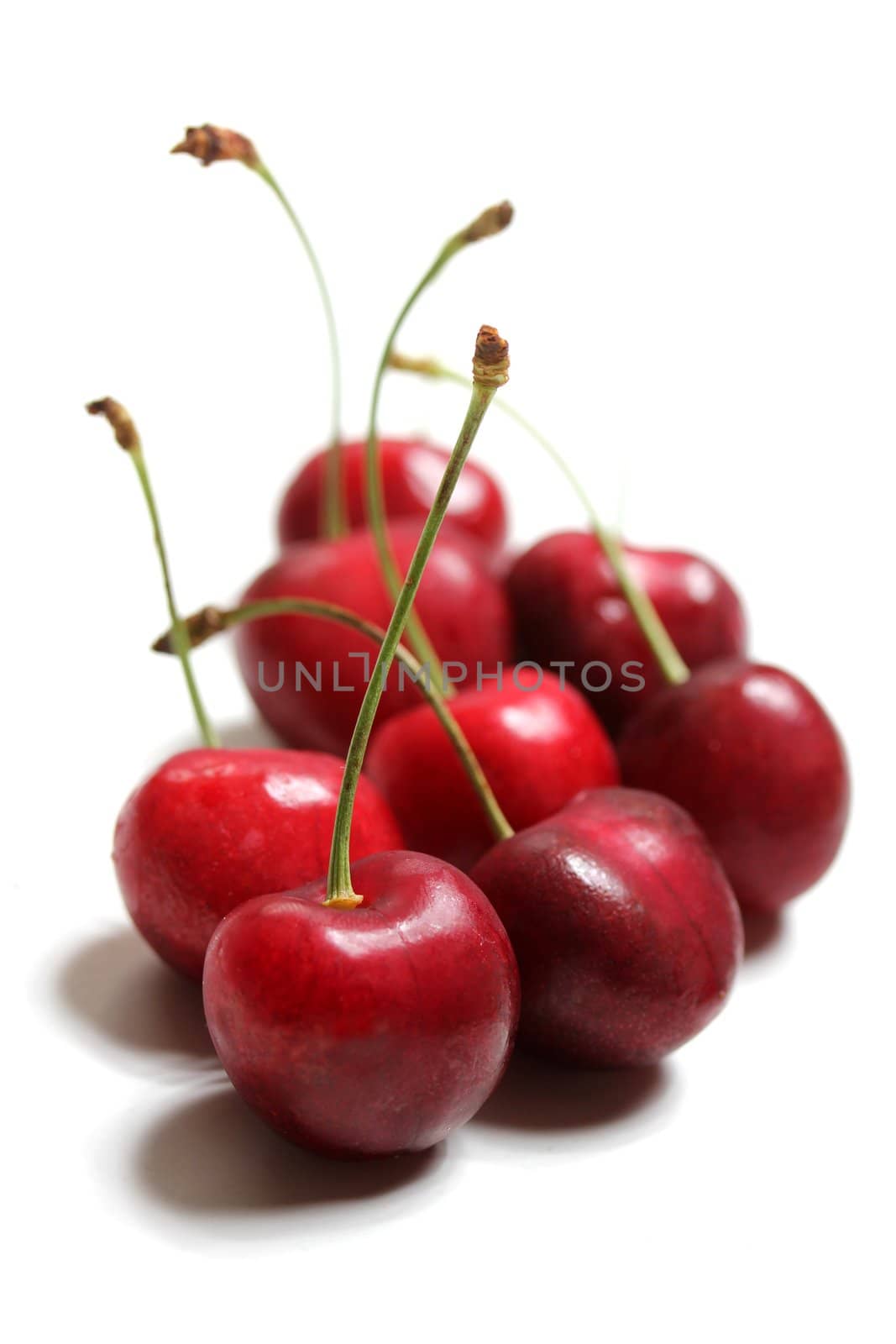 isolated cherries by Teka77