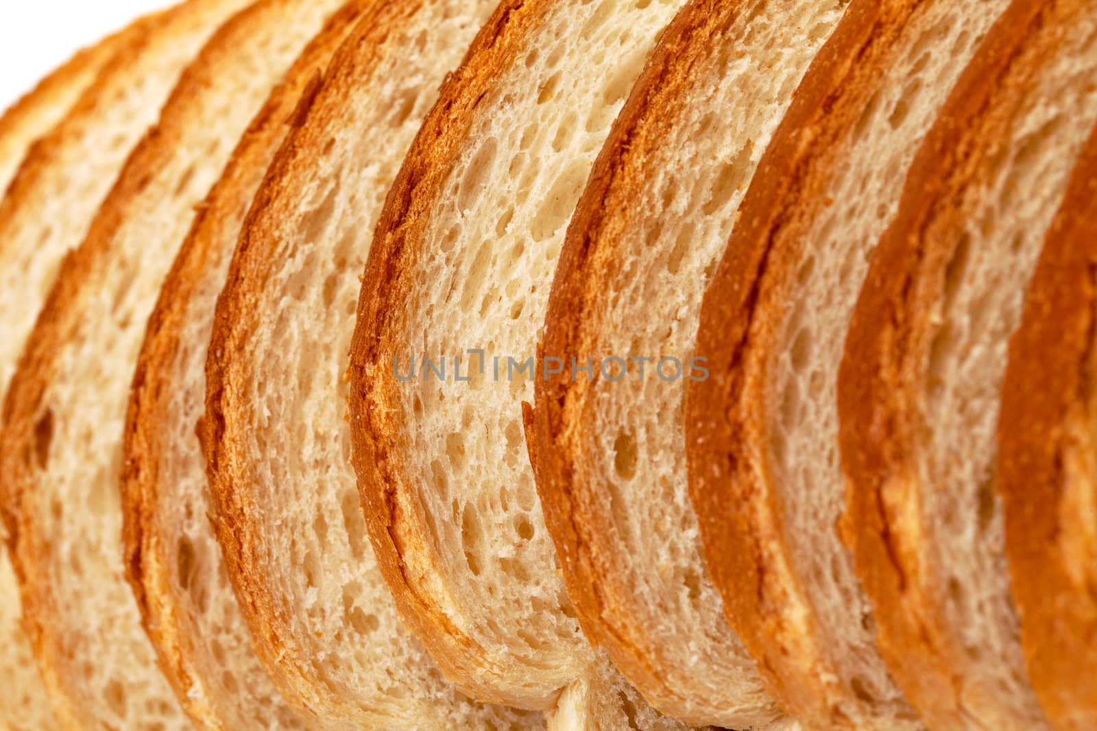 Sliced Wheat Bread, closeup