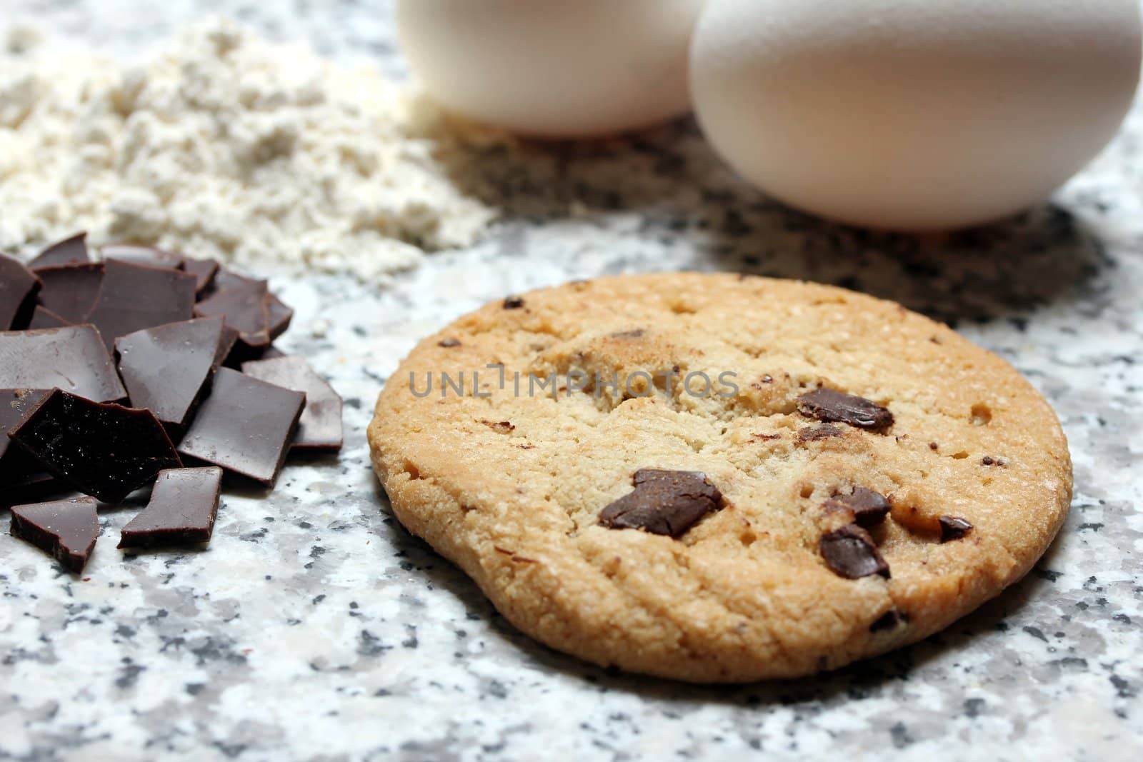 chocolate chip cookie baking