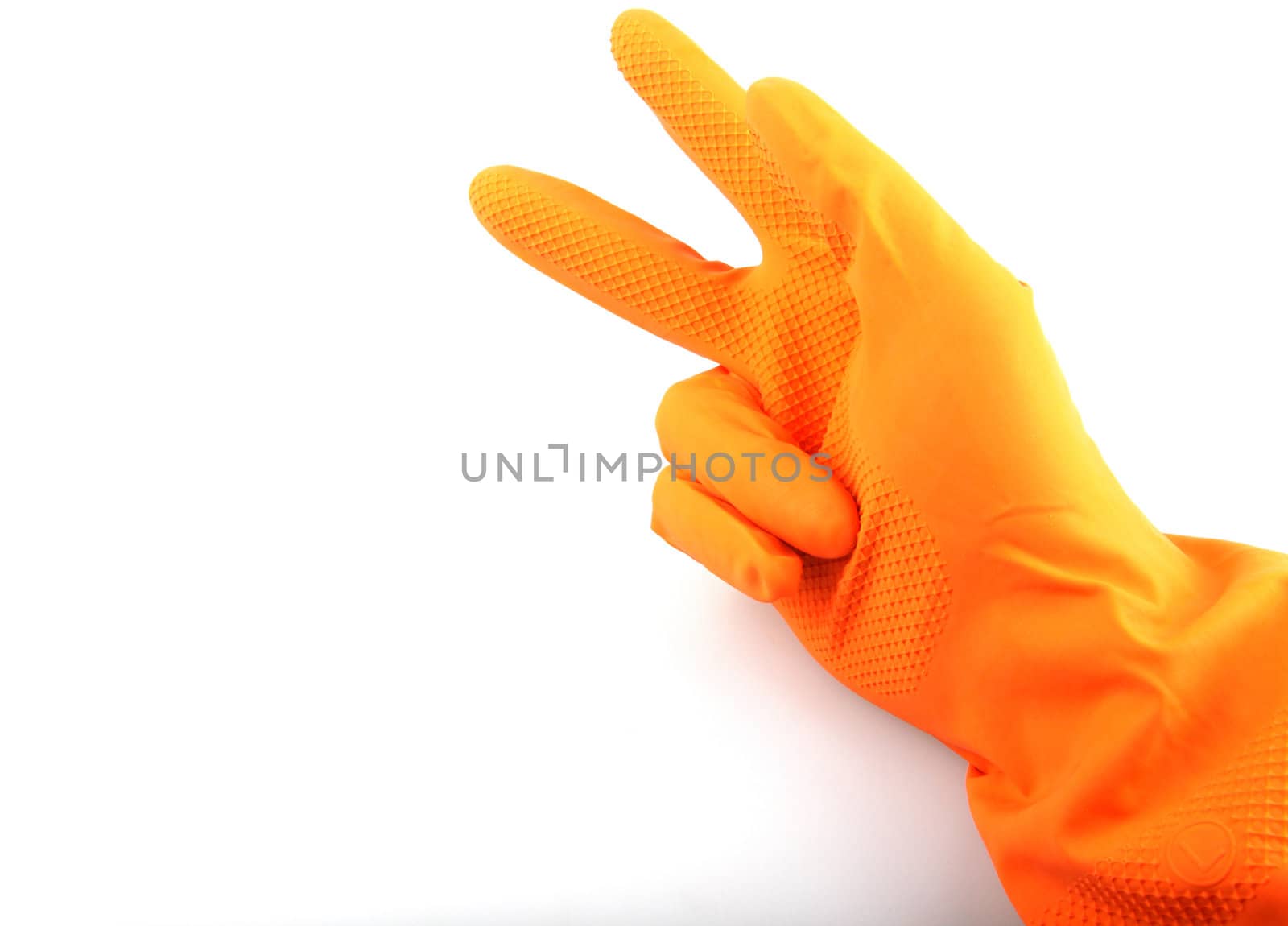 Orange glove.