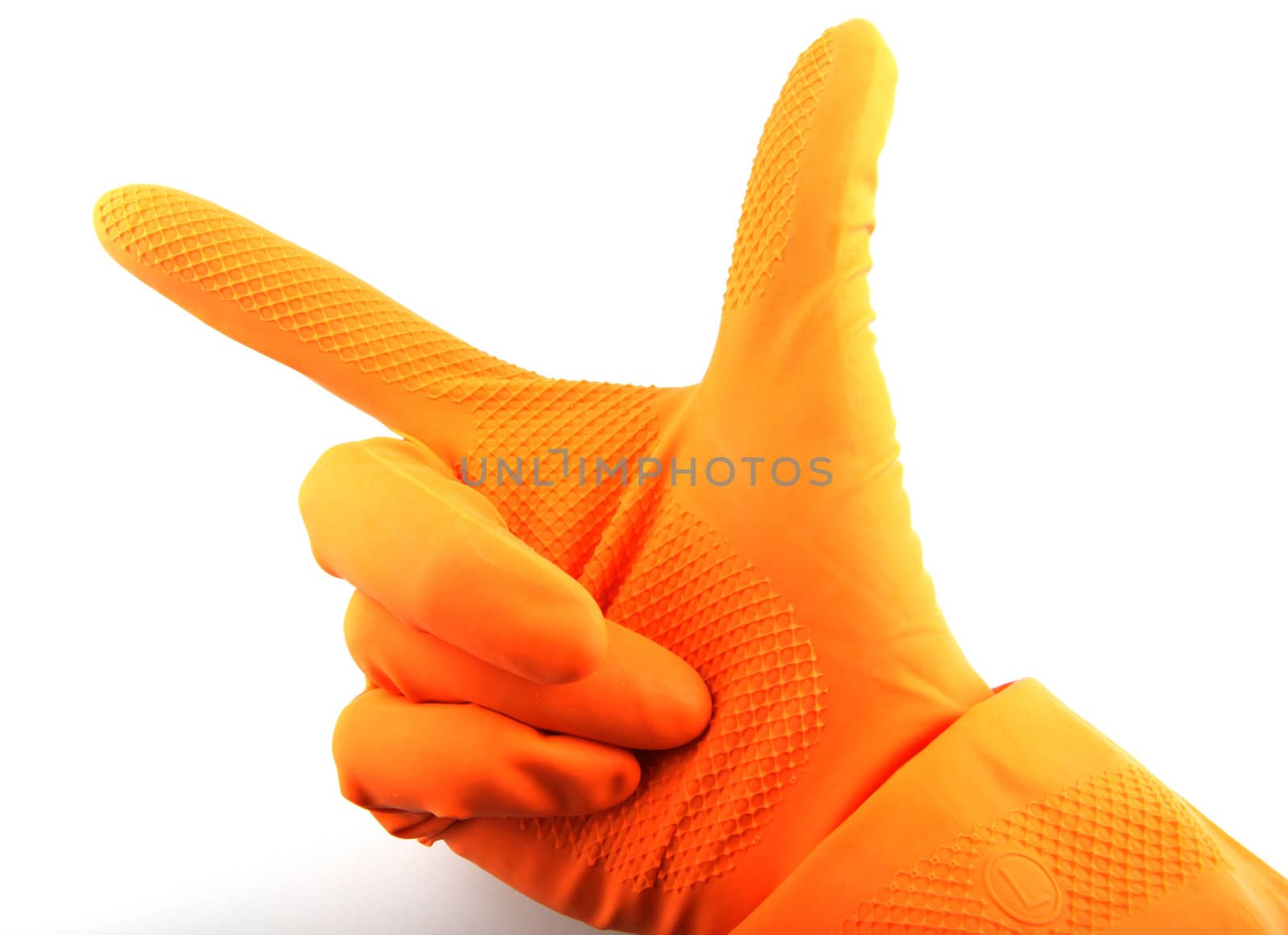 Orange glove.