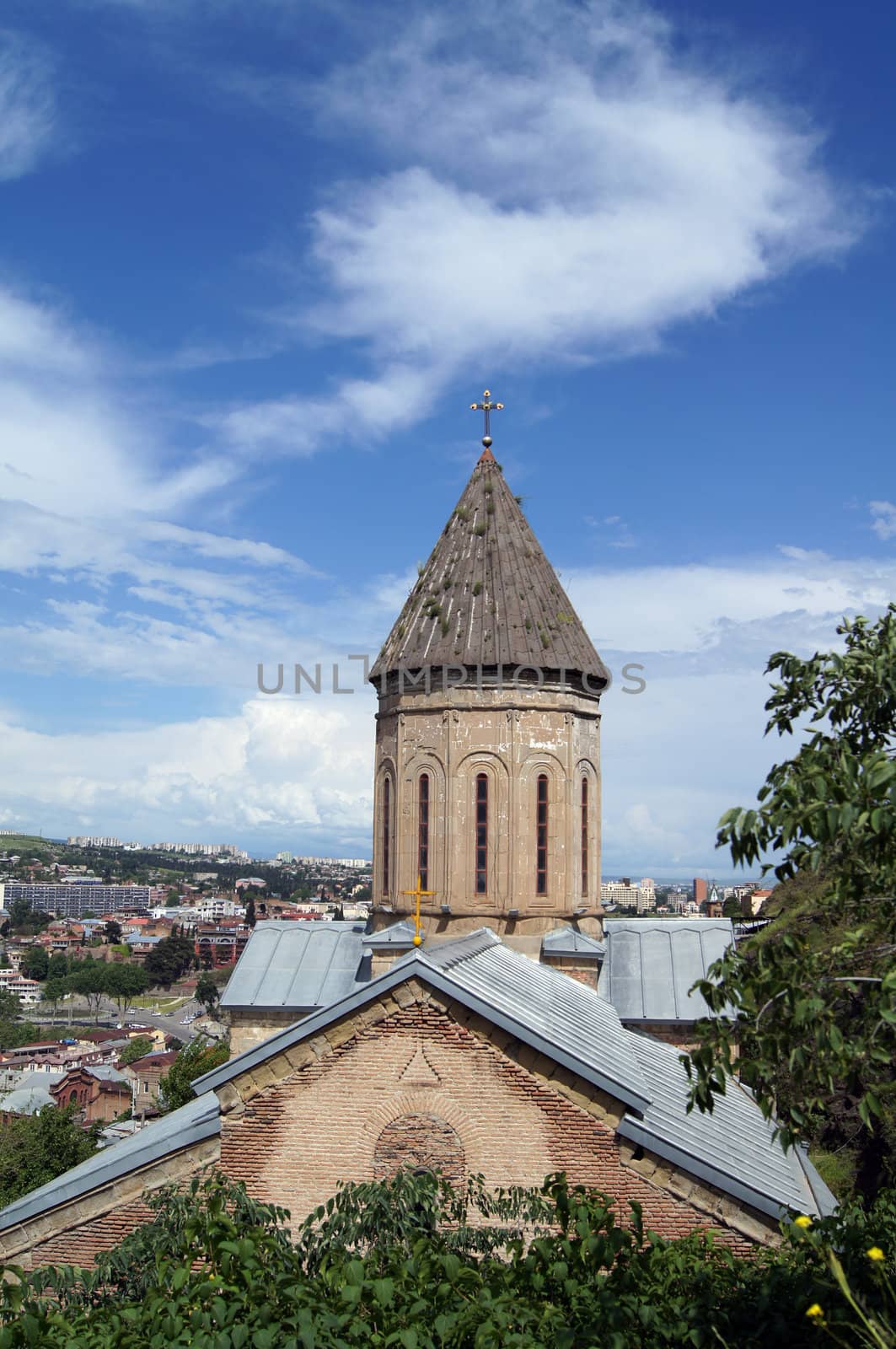 Churches and domes of Tbilisi, view to historical part of the capital of Republic of Georgia by Elet