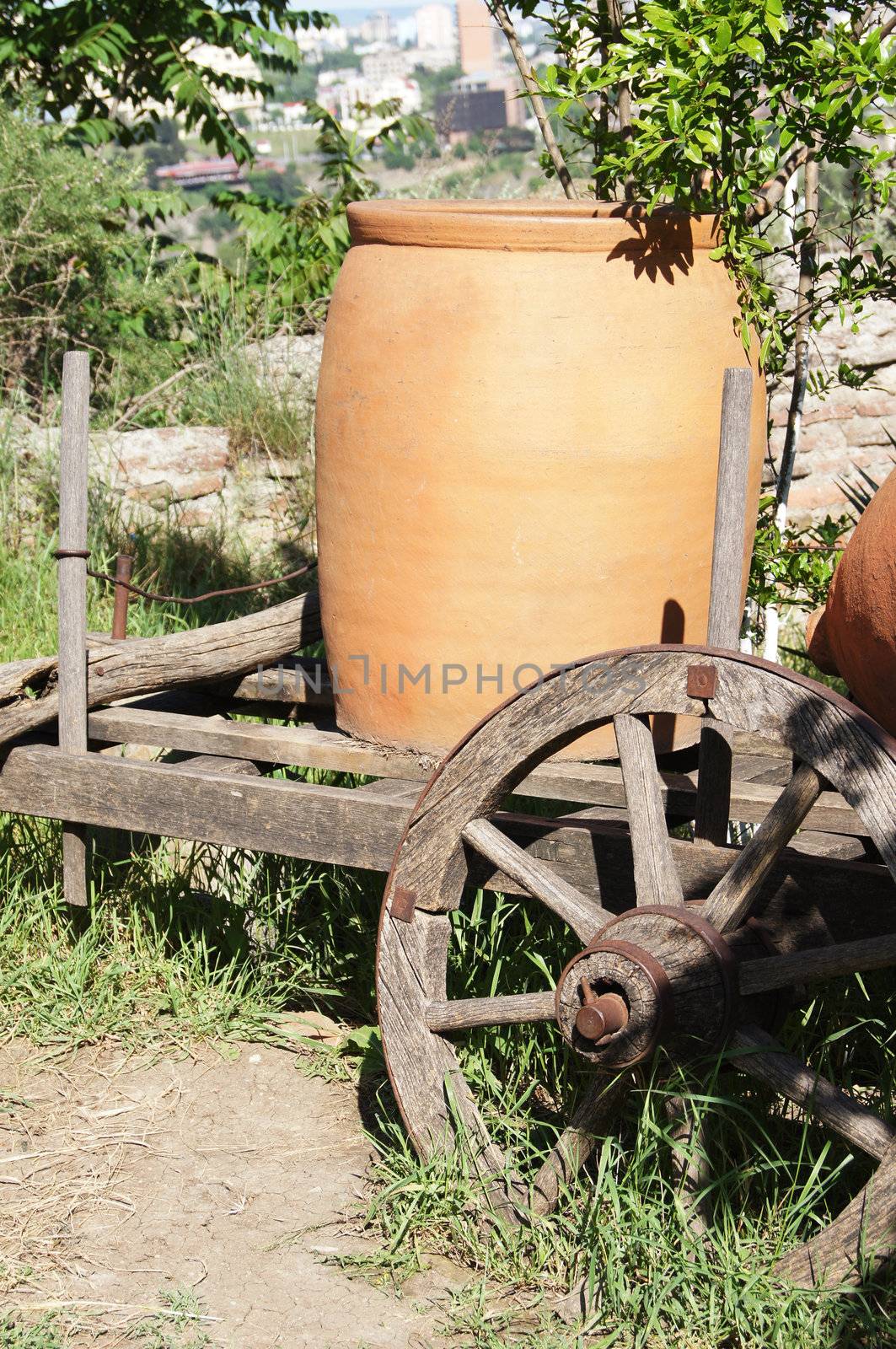 Traditional georgian jugs for wine