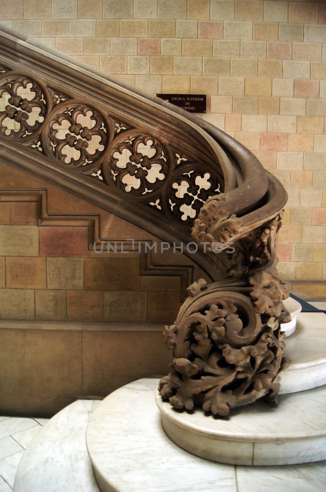 Barcelona: famous stairs in Casa Fuster on Passeige de Gracia by Elet