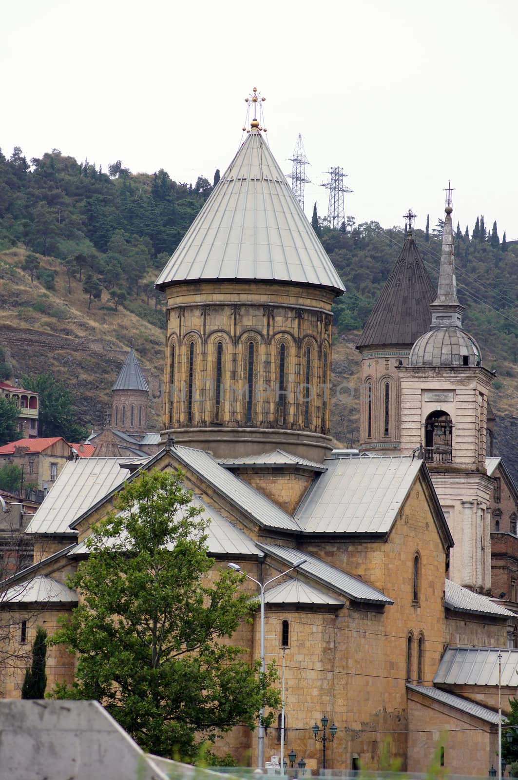 Churches and domes of Tbilisi, view to historical part of the capital of Republic of Georgia