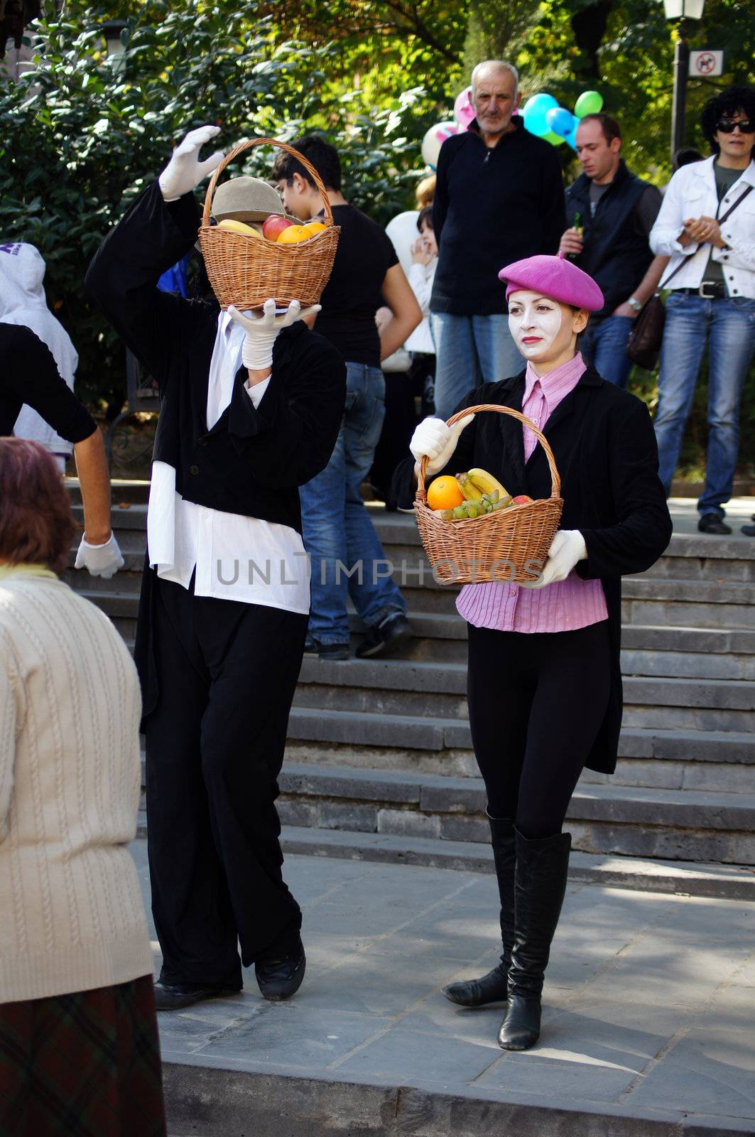 TBILISI, GEORGIA - OCTOBER 9: Participants of Georgian Folk Autumn Festival - Tbilisoba, in adjarian traditional costume dancing Ajaruli dance, October 9, 2011 in Tbilisi, Georgia.