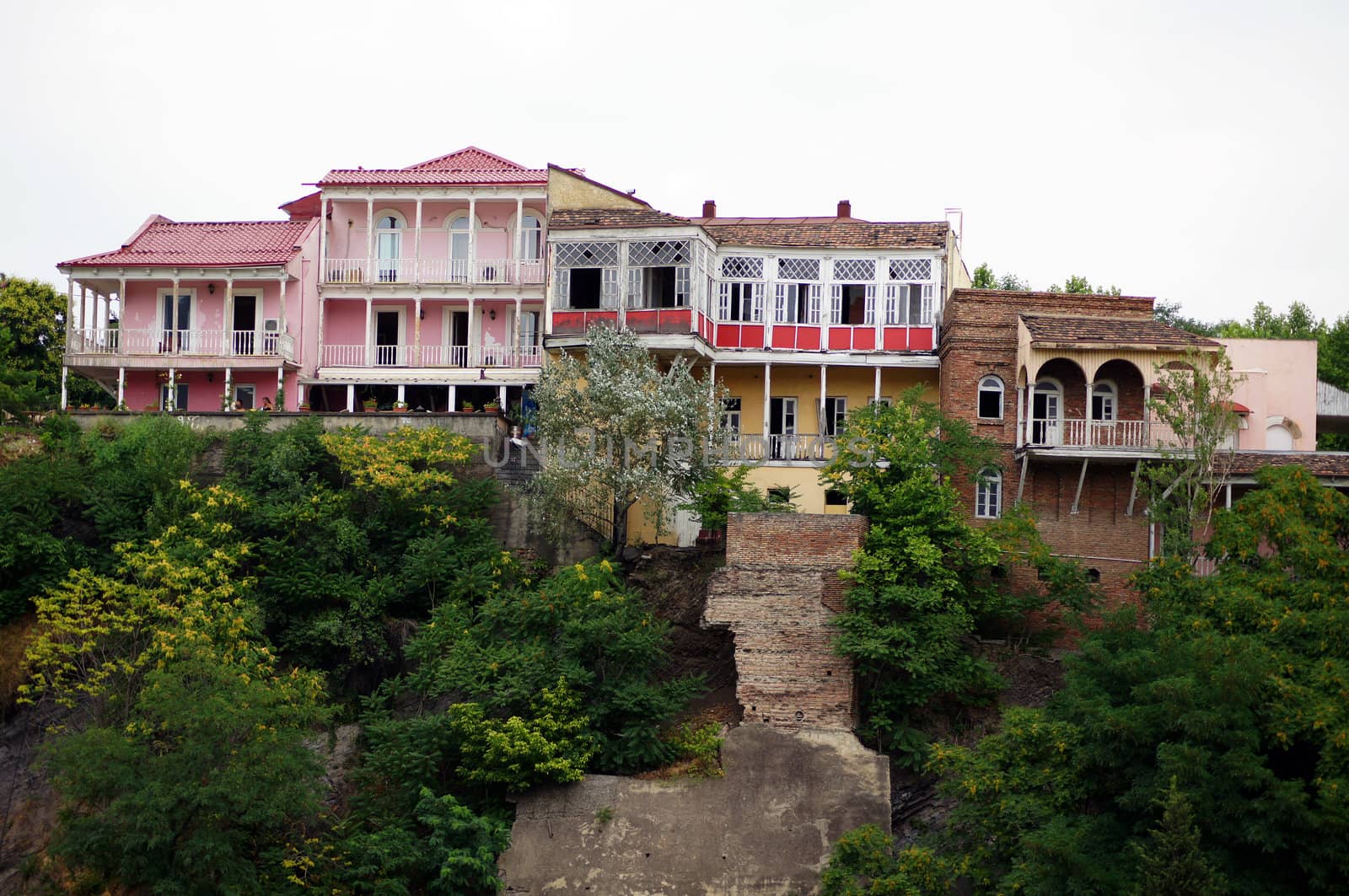 Traditional carving balconies of Tbilisi, Kalaubani area