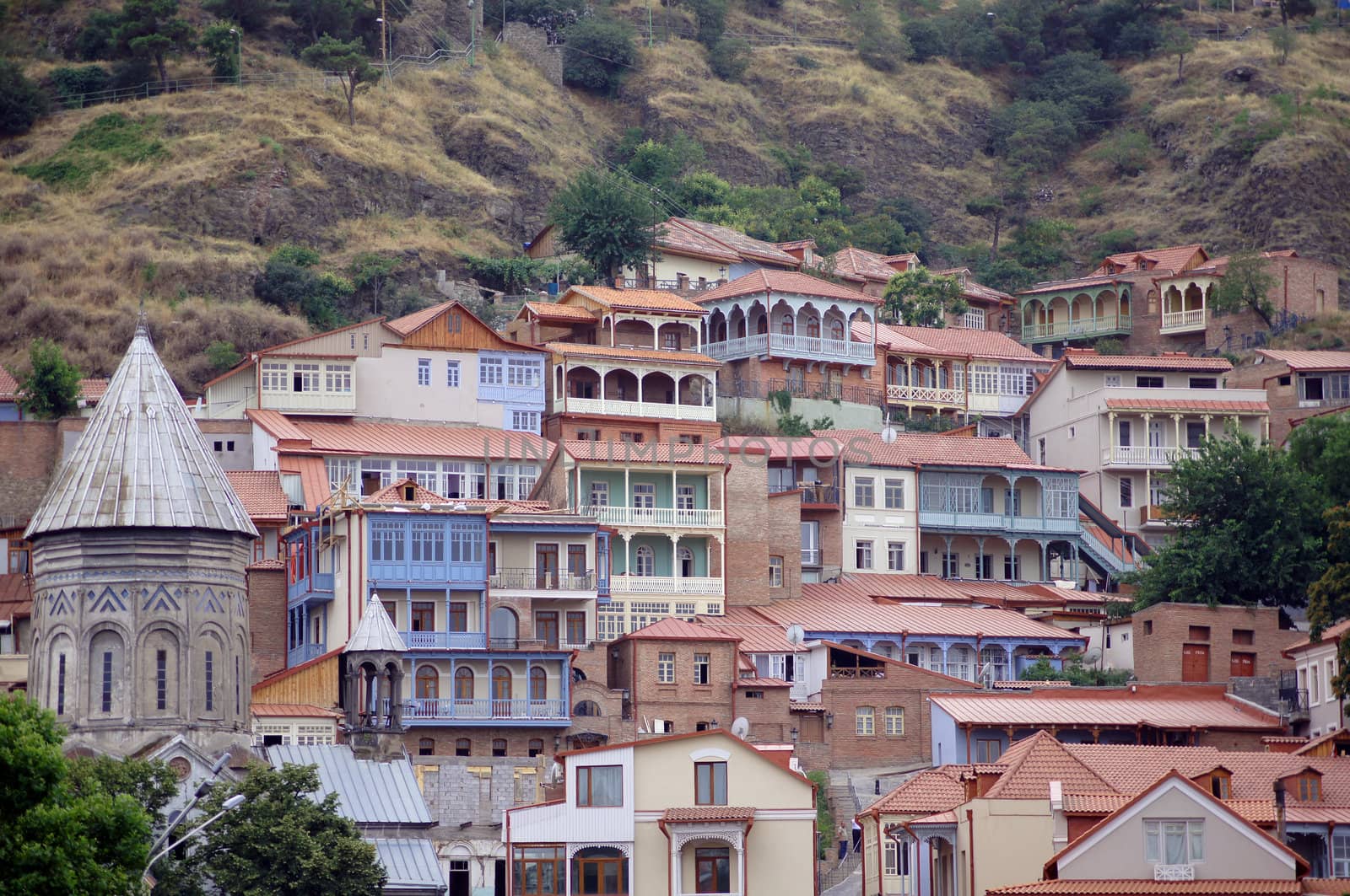 Traditional carving balconies of Tbilisi, Kalaubani area