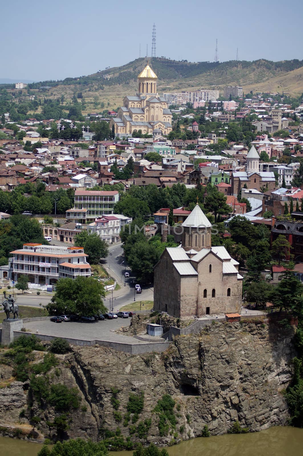 Churches and domes of Tbilisi, view to historical part of the capital of Republic of Georgia by Elet