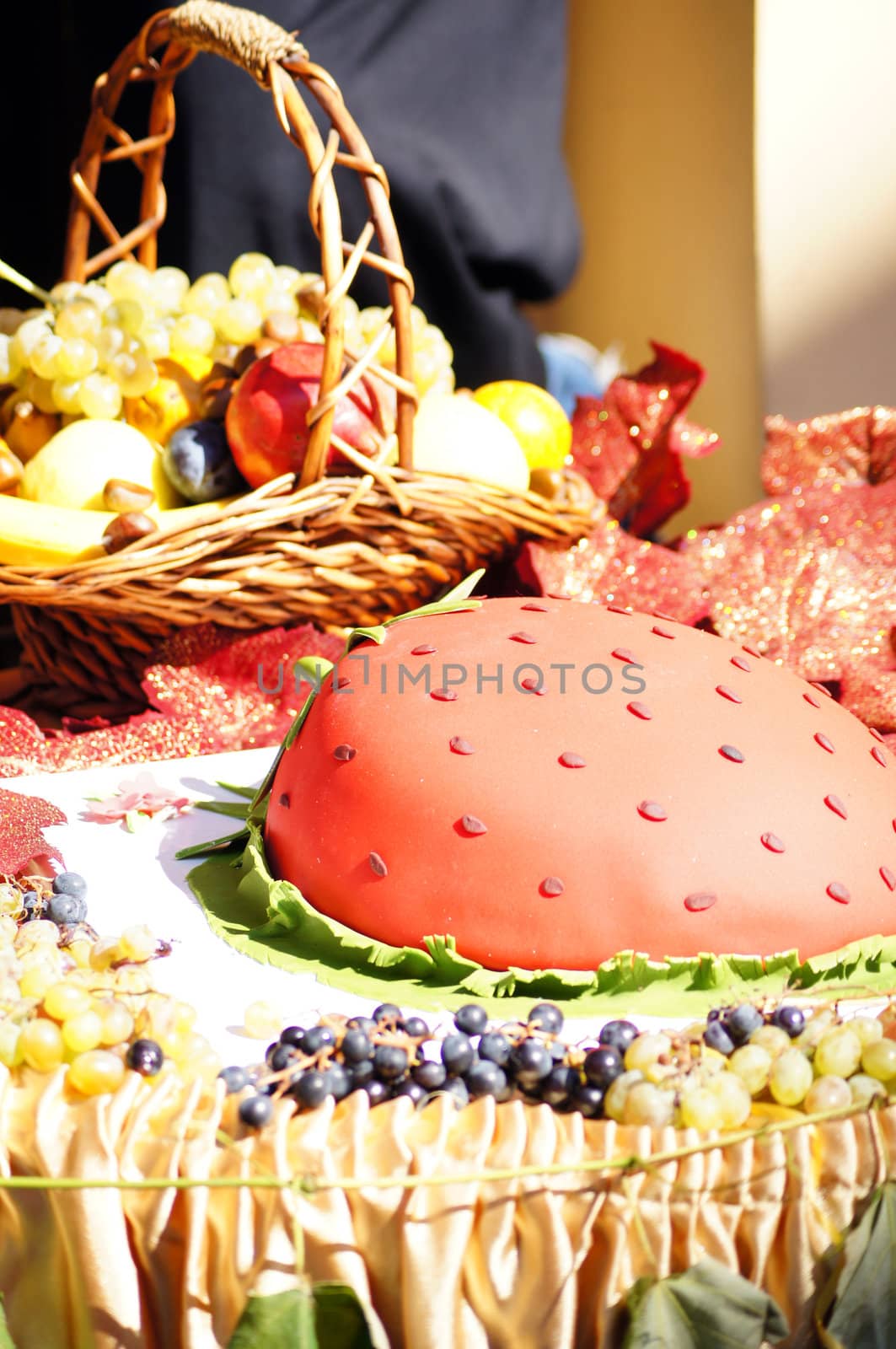 Closeup of autumn vegetables and fruits