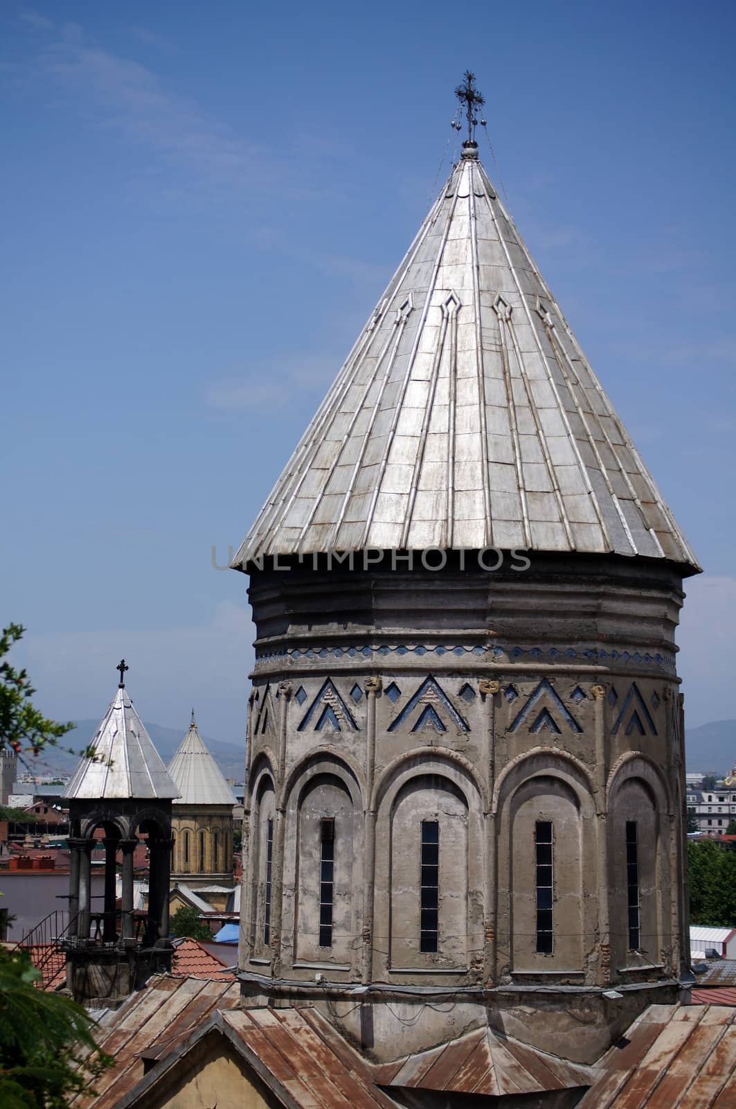 Dome of main armenian cathedral of Surb Gevork in Tbilisi