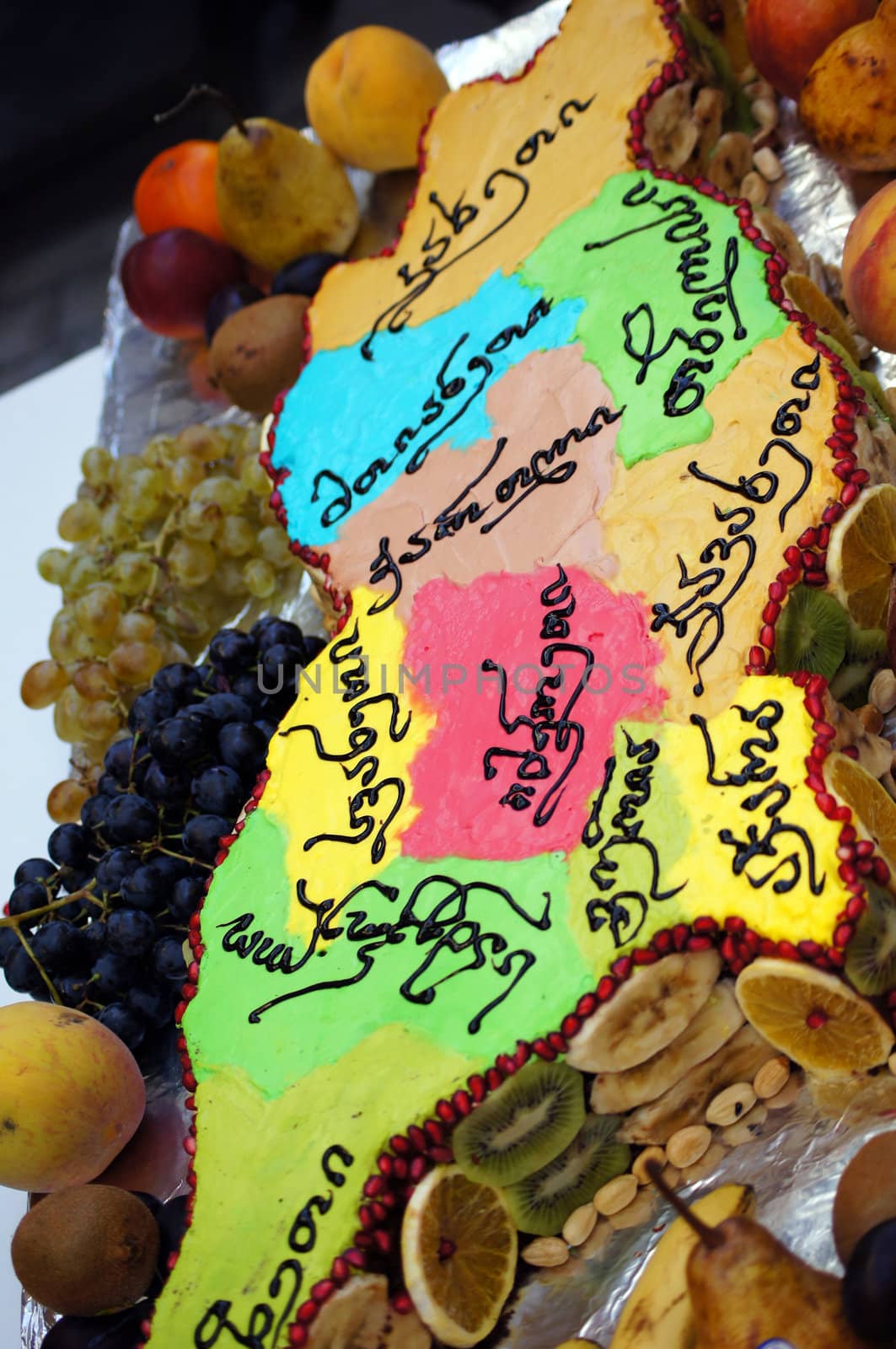 Cake Map of Republic of Georgia on the celebration of Tbilisoba festive 2011