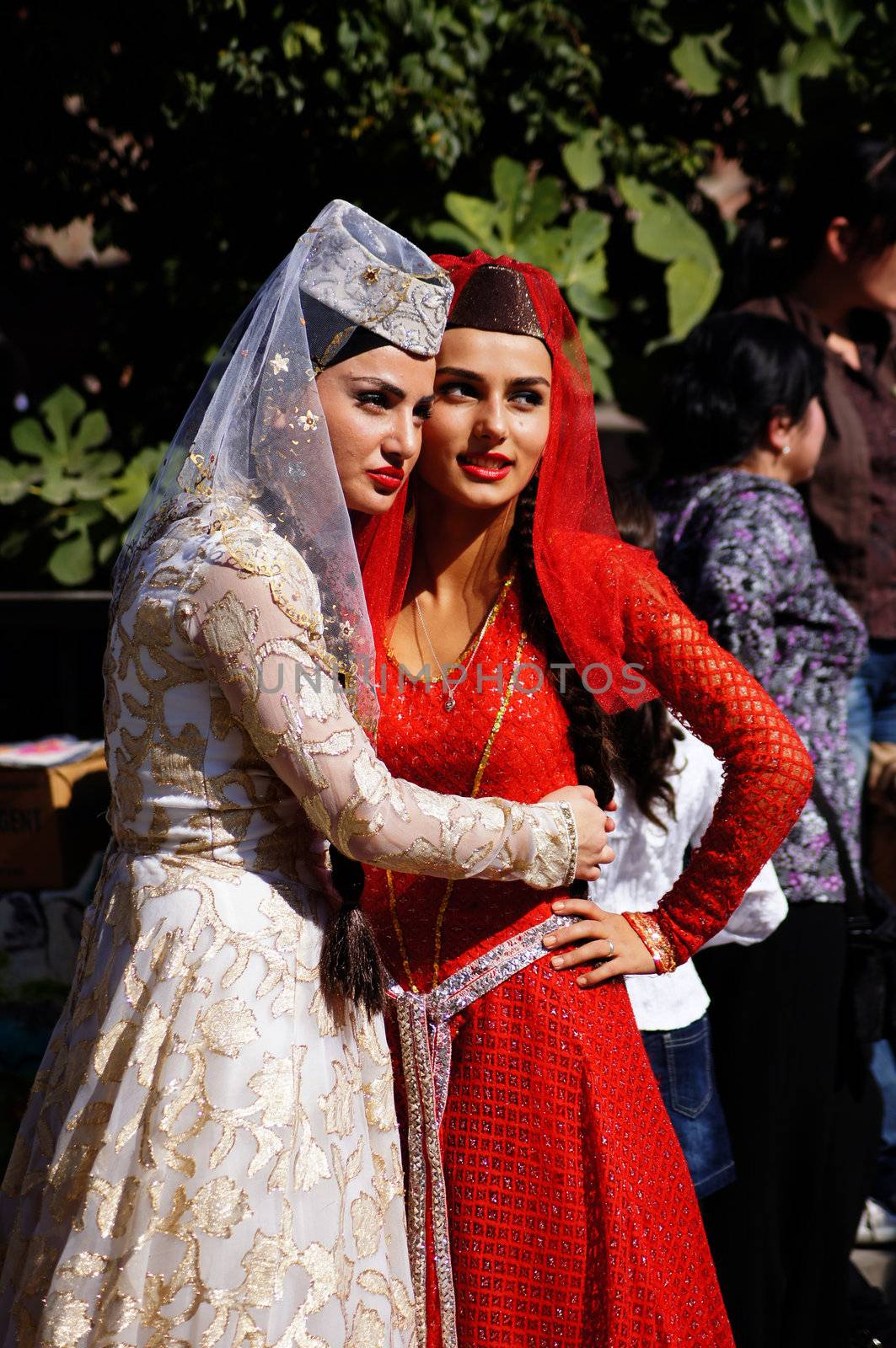 TBILISI, GEORGIA - OCTOBER 9: Participants of Georgian Folk Autumn Festival - Tbilisoba, in adjarian traditional costume dancing Ajaruli dance, October 9, 2011 in Tbilisi, Georgia.