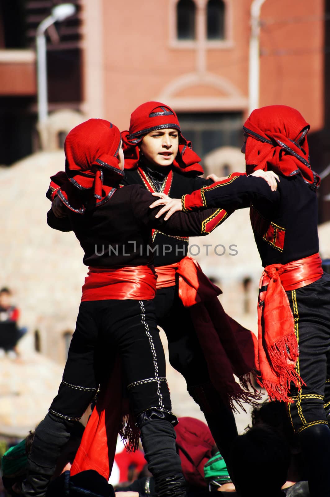 TBILISI, GEORGIA - OCTOBER 9: Participants of Georgian Folk Autumn Festival - Tbilisoba, in adjarian traditional costume dancing Ajaruli dance, October 9, 2011 in Tbilisi, Georgia.