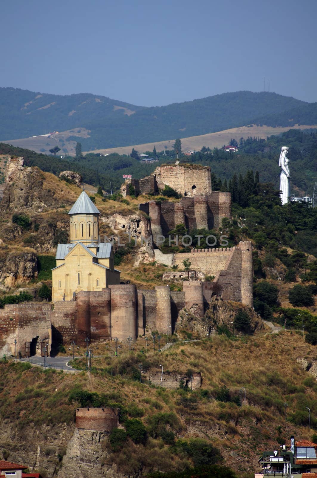 Medieval castle of Narikala and Tbilisi city overview, Republic of Georgia, Caucasus region              