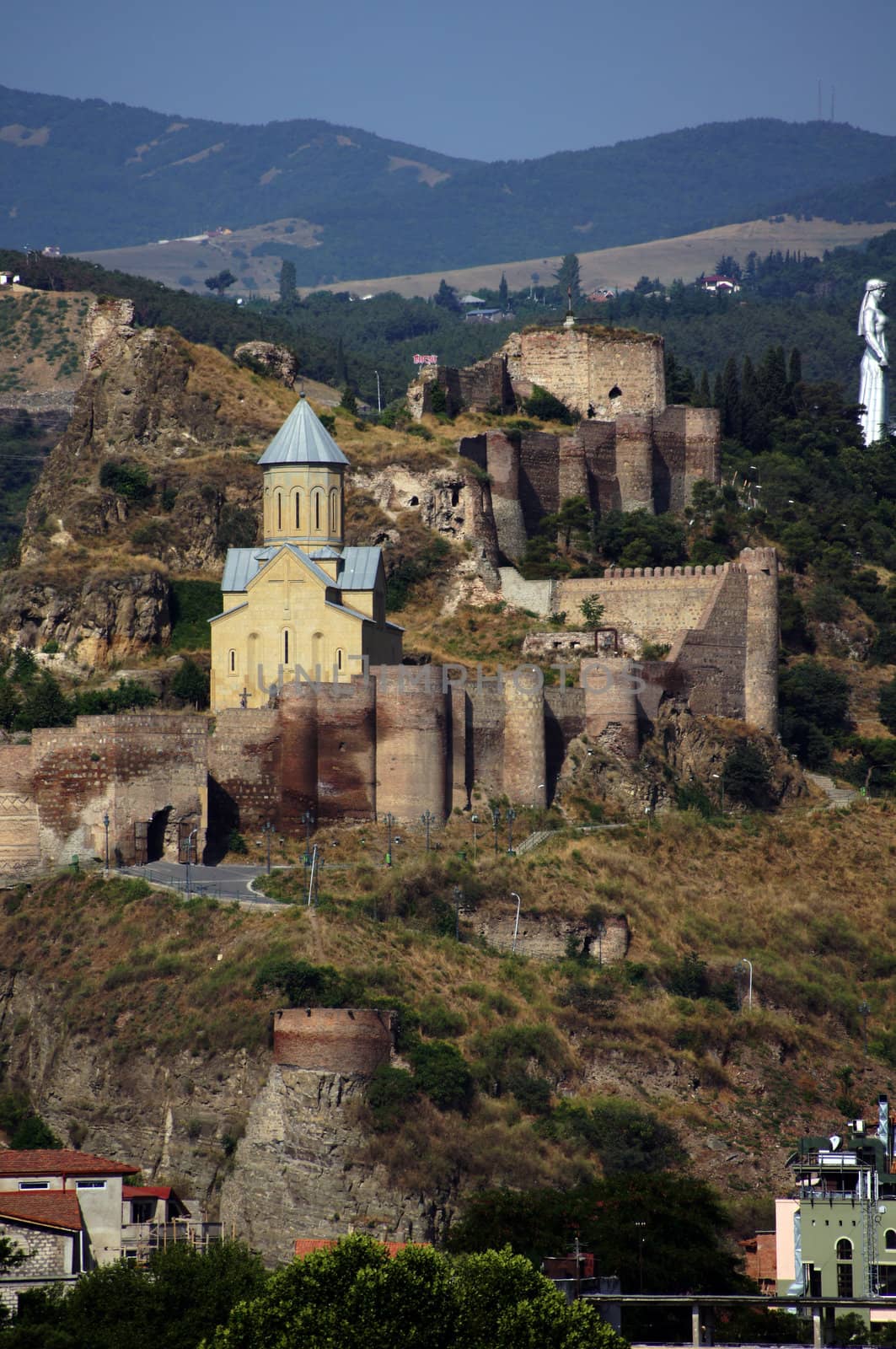 Medieval castle of Narikala and Tbilisi city overview, Republic of Georgia, Caucasus region