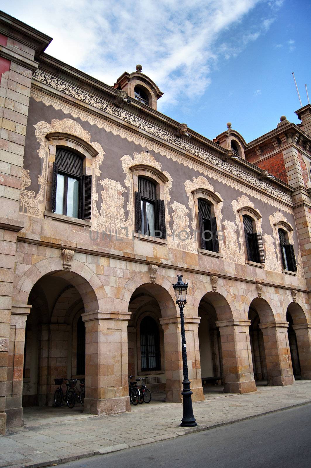 Building of Parliament of Catalonia in Barcelona, Spain