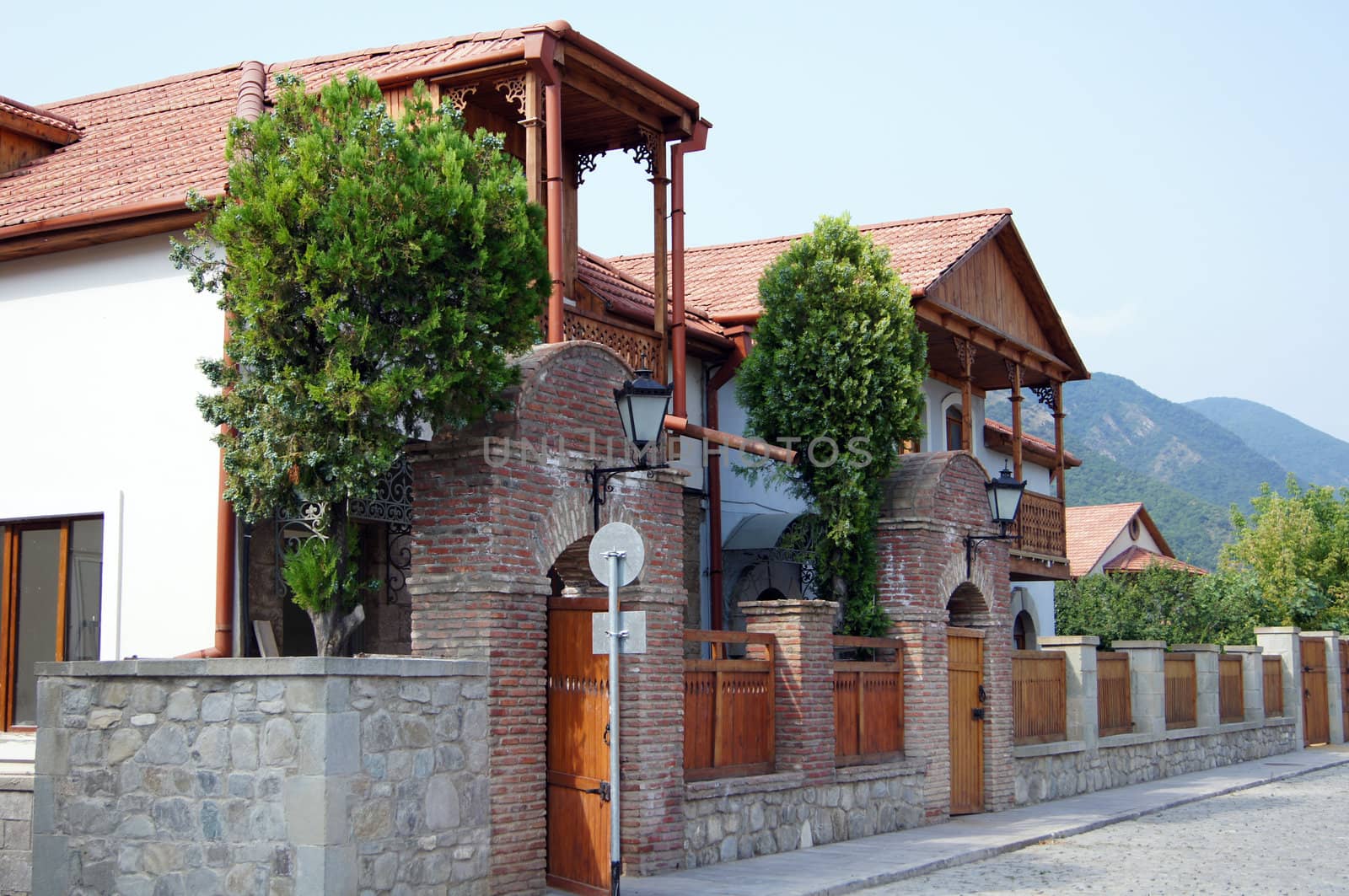 Exterior of ancient capital of Georgia - Mcxeta - one of the symbols of Georgia by Elet